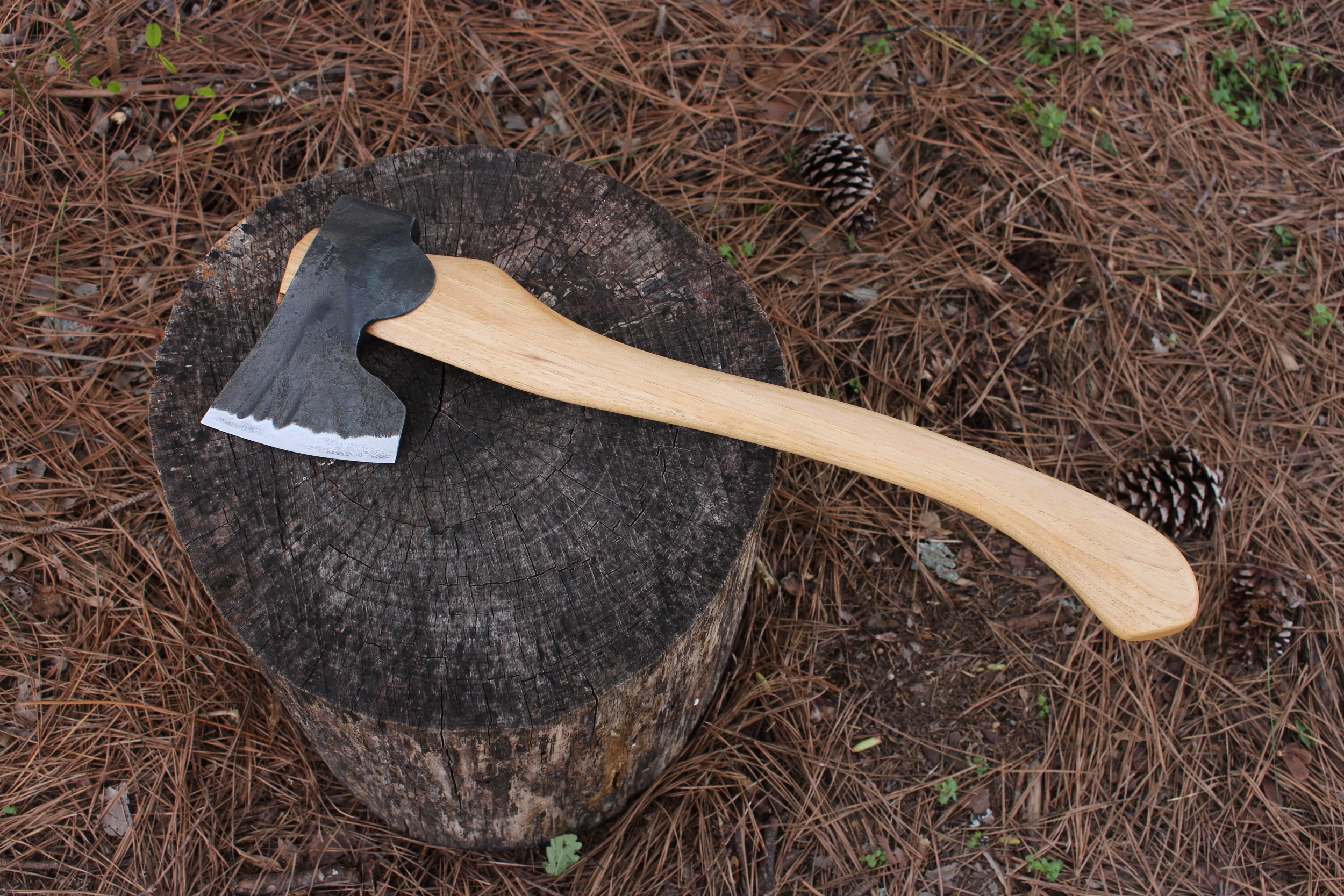 handmade, usa made, usa made axe, hatchet, chopping, wood chopping, outdoor, outdoorsman, survival, backwoodsman, hickory, axe made in amera, axes made in the usa, ike bullington, wolf valley forge, valley forge, pack axe, back packing, camping, trail axe, hunting axe, trappers axe, camp axe, bush axe, belt axe, pack axe, leather shoulder rig, chopping axe, leather axe carrier, shoulder sling for axe, Carpenter's Axe, New Wolf Valley Forge Axe Release, WVF