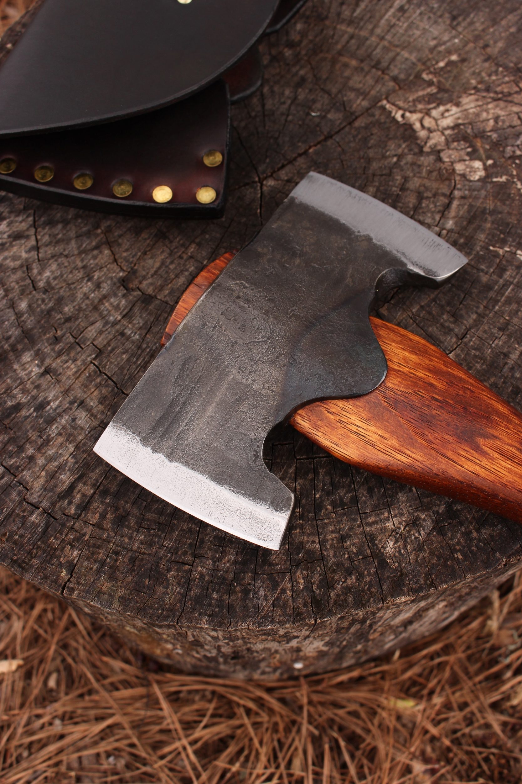 handmade, usa made, usa made axe, hatchet, chopping, wood chopping, outdoor, outdoorsman, survival, backwoodsman, hickory, axe made in amera, axes made in the usa, ike bullington, wolf valley forge, valley forge, pack axe, back packing, camping, trail axe, hunting axe, trappers axe, camp axe, bush axe, belt axe, pack axe, leather shoulder rig, chopping axe, leather axe carrier, shoulder sling for axe, Carpenter's Axe, New Wolf Valley Forge Axe Release, WVF