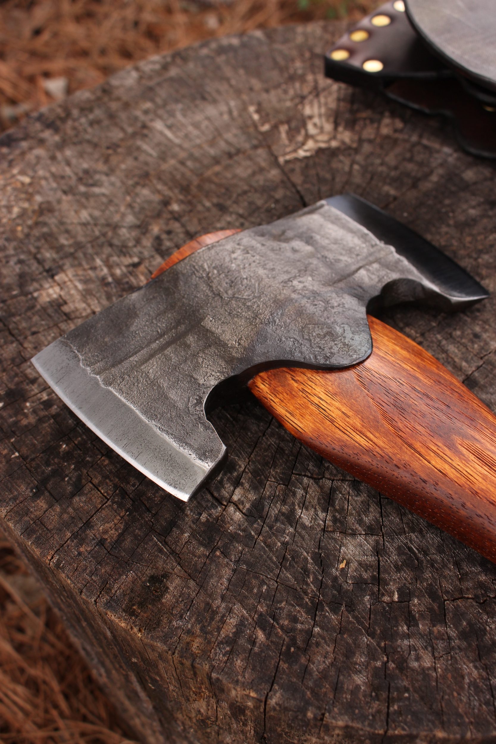 handmade, usa made, usa made axe, hatchet, chopping, wood chopping, outdoor, outdoorsman, survival, backwoodsman, hickory, axe made in amera, axes made in the usa, ike bullington, wolf valley forge, valley forge, pack axe, back packing, camping, trail axe, hunting axe, trappers axe, camp axe, bush axe, belt axe, pack axe, leather shoulder rig, chopping axe, leather axe carrier, shoulder sling for axe, Carpenter's Axe, New Wolf Valley Forge Axe Release, WVF