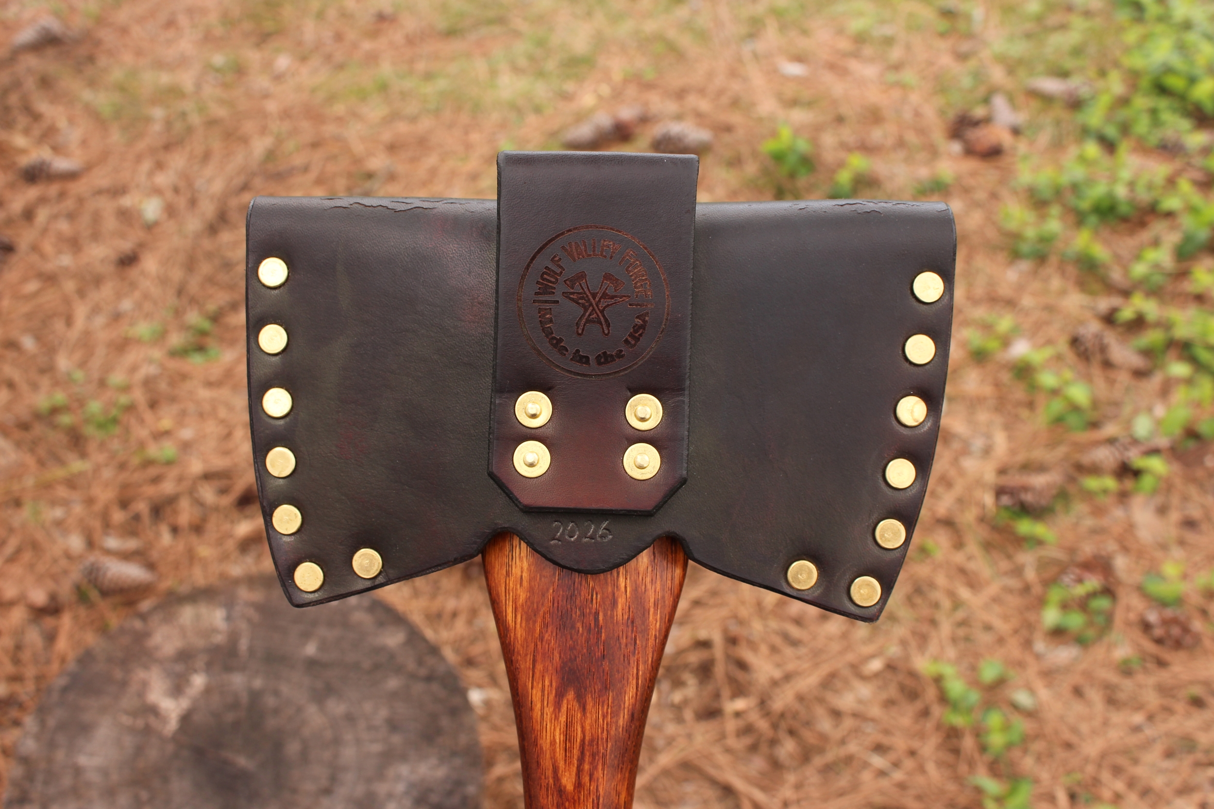 handmade, usa made, usa made axe, hatchet, chopping, wood chopping, outdoor, outdoorsman, survival, backwoodsman, hickory, axe made in amera, axes made in the usa, ike bullington, wolf valley forge, valley forge, pack axe, back packing, camping, trail axe, hunting axe, trappers axe, camp axe, bush axe, belt axe, pack axe, leather shoulder rig, chopping axe, leather axe carrier, shoulder sling for axe, Carpenter's Axe, New Wolf Valley Forge Axe Release, WVF