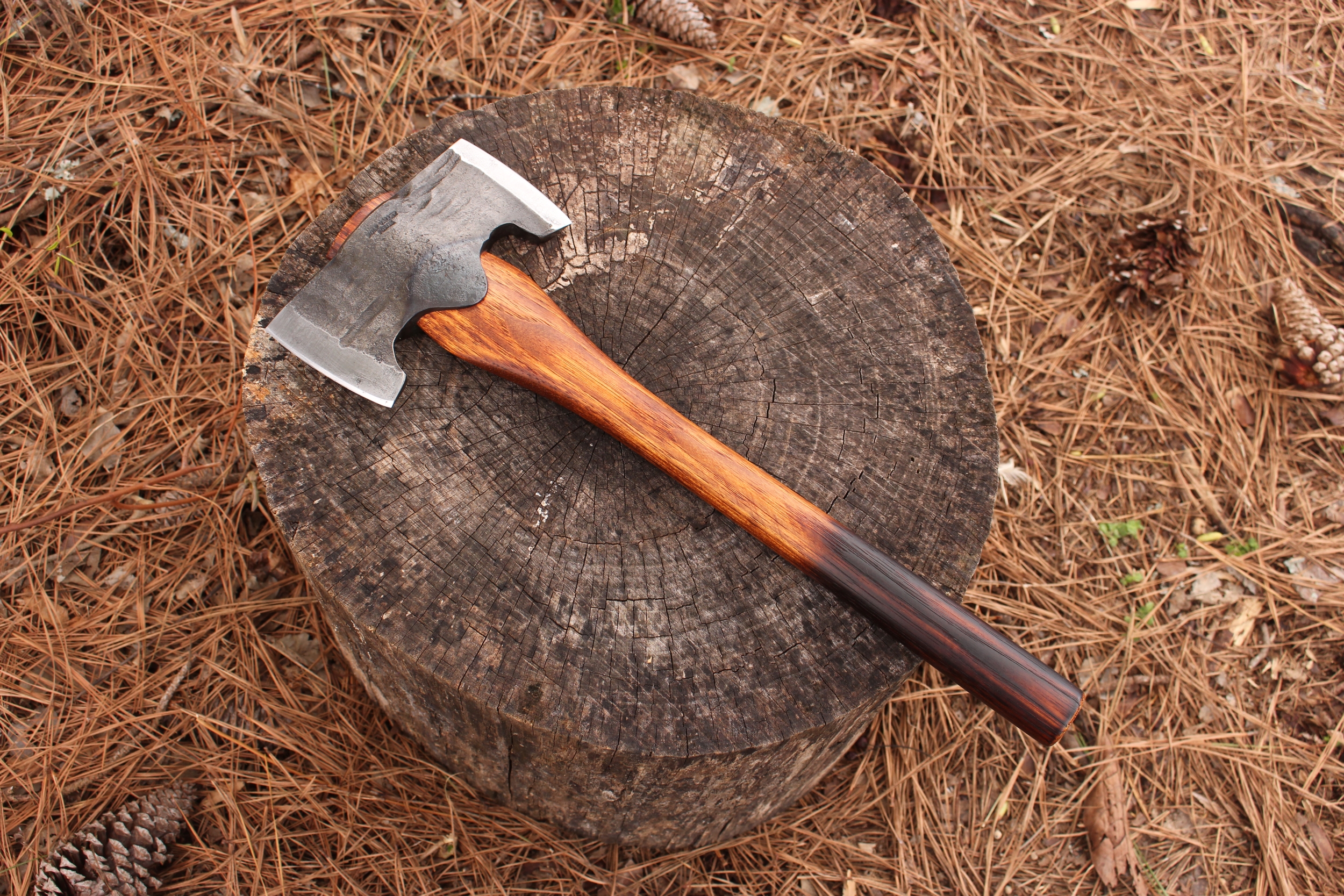 handmade, usa made, usa made axe, hatchet, chopping, wood chopping, outdoor, outdoorsman, survival, backwoodsman, hickory, axe made in amera, axes made in the usa, ike bullington, wolf valley forge, valley forge, pack axe, back packing, camping, trail axe, hunting axe, trappers axe, camp axe, bush axe, belt axe, pack axe, leather shoulder rig, chopping axe, leather axe carrier, shoulder sling for axe, Carpenter's Axe, New Wolf Valley Forge Axe Release, WVF
