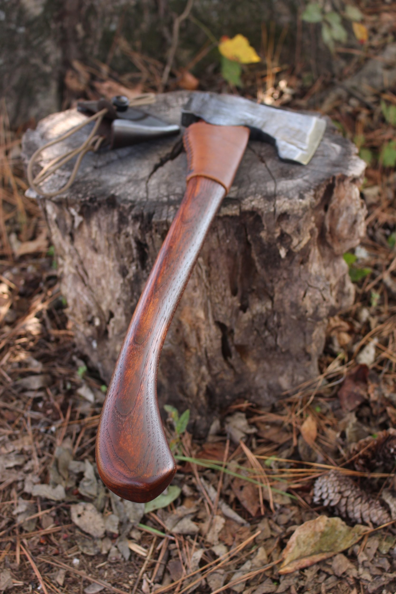handmade, usa made, usa made axe, hatchet, chopping, wood chopping, outdoor, outdoorsman, survival, backwoodsman, hickory, axe made in amera, axes made in the usa, ike bullington, wolf valley forge, valley forge, pack axe, back packing, camping, trail axe, hunting axe, trappers axe, camp axe, bush axe, belt axe, pack axe, leather shoulder rig, chopping axe, leather axe carrier, shoulder sling for axe, Carpenter's Axe, New Wolf Valley Forge Axe Release, WVF