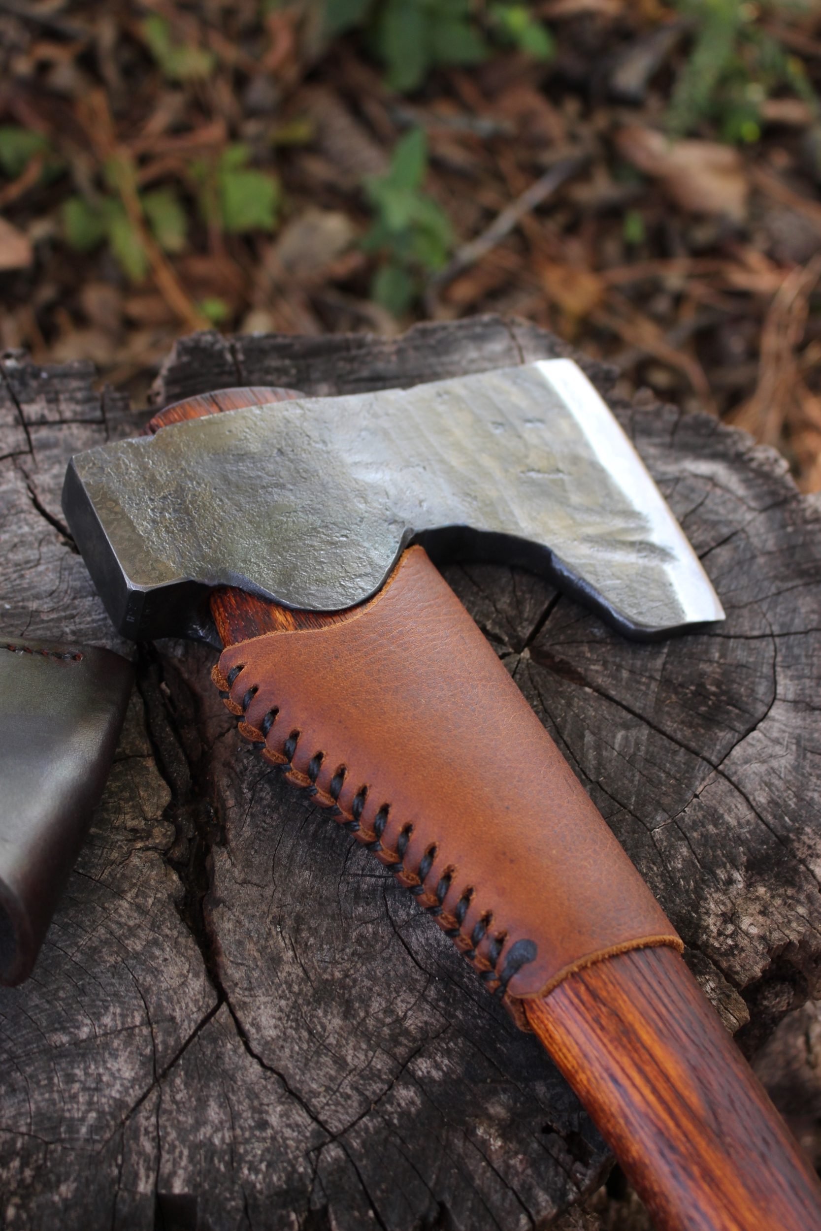 handmade, usa made, usa made axe, hatchet, chopping, wood chopping, outdoor, outdoorsman, survival, backwoodsman, hickory, axe made in amera, axes made in the usa, ike bullington, wolf valley forge, valley forge, pack axe, back packing, camping, trail axe, hunting axe, trappers axe, camp axe, bush axe, belt axe, pack axe, leather shoulder rig, chopping axe, leather axe carrier, shoulder sling for axe, Carpenter's Axe, New Wolf Valley Forge Axe Release, WVF