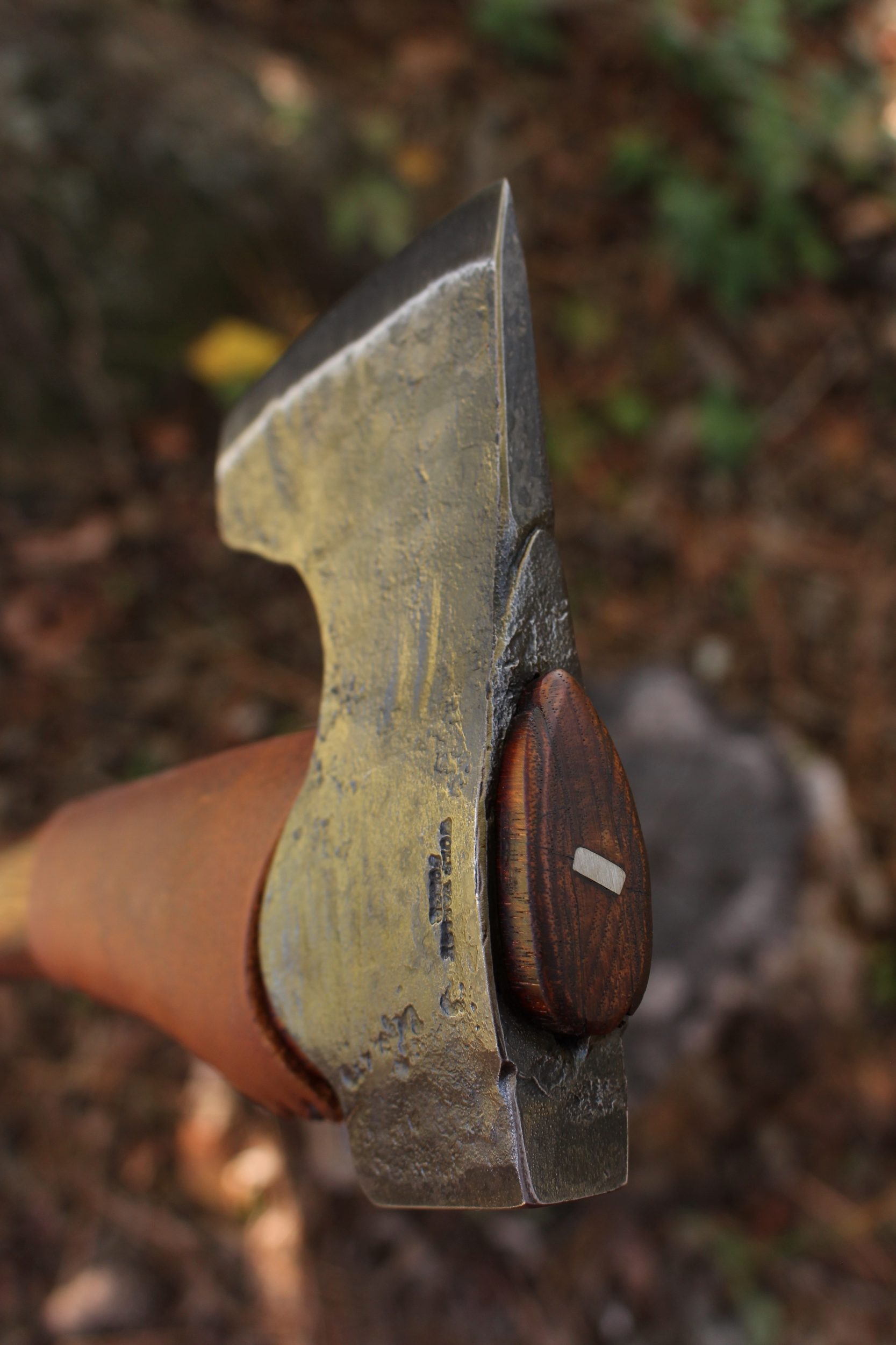 handmade, usa made, usa made axe, hatchet, chopping, wood chopping, outdoor, outdoorsman, survival, backwoodsman, hickory, axe made in amera, axes made in the usa, ike bullington, wolf valley forge, valley forge, pack axe, back packing, camping, trail axe, hunting axe, trappers axe, camp axe, bush axe, belt axe, pack axe, leather shoulder rig, chopping axe, leather axe carrier, shoulder sling for axe, Carpenter's Axe, New Wolf Valley Forge Axe Release, WVF