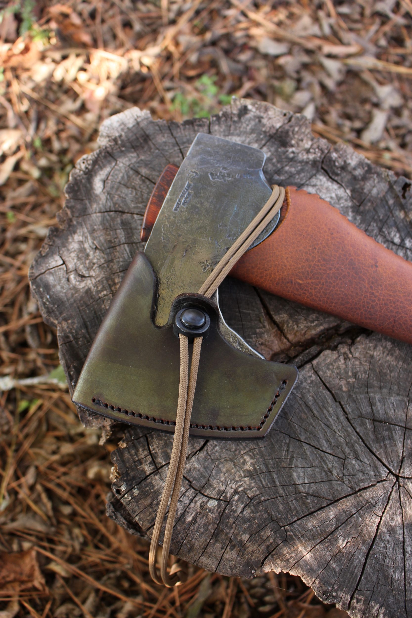 handmade, usa made, usa made axe, hatchet, chopping, wood chopping, outdoor, outdoorsman, survival, backwoodsman, hickory, axe made in amera, axes made in the usa, ike bullington, wolf valley forge, valley forge, pack axe, back packing, camping, trail axe, hunting axe, trappers axe, camp axe, bush axe, belt axe, pack axe, leather shoulder rig, chopping axe, leather axe carrier, shoulder sling for axe, Carpenter's Axe, New Wolf Valley Forge Axe Release, WVF