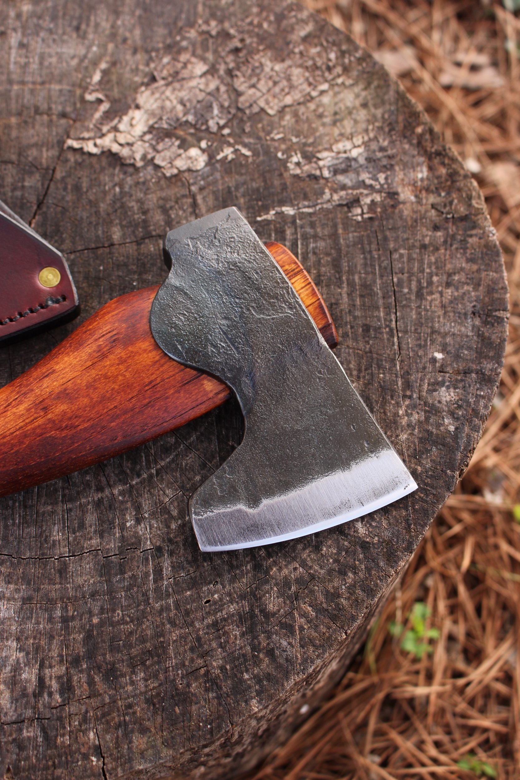 handmade, usa made, usa made axe, hatchet, chopping, wood chopping, outdoor, outdoorsman, survival, backwoodsman, hickory, axe made in amera, axes made in the usa, ike bullington, wolf valley forge, valley forge, pack axe, back packing, camping, trail axe, hunting axe, trappers axe, camp axe, bush axe, belt axe, pack axe, leather shoulder rig, chopping axe, leather axe carrier, shoulder sling for axe, Carpenter's Axe, New Wolf Valley Forge Axe Release, WVF