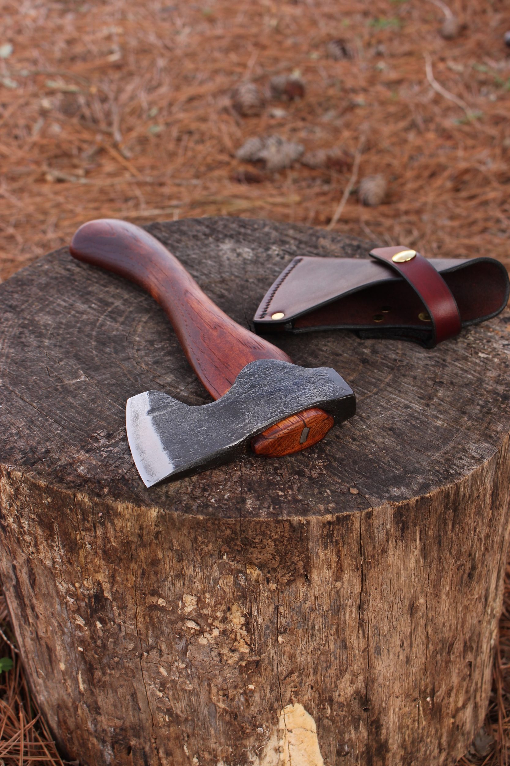 handmade, usa made, usa made axe, hatchet, chopping, wood chopping, outdoor, outdoorsman, survival, backwoodsman, hickory, axe made in amera, axes made in the usa, ike bullington, wolf valley forge, valley forge, pack axe, back packing, camping, trail axe, hunting axe, trappers axe, camp axe, bush axe, belt axe, pack axe, leather shoulder rig, chopping axe, leather axe carrier, shoulder sling for axe, Carpenter's Axe, New Wolf Valley Forge Axe Release, WVF
