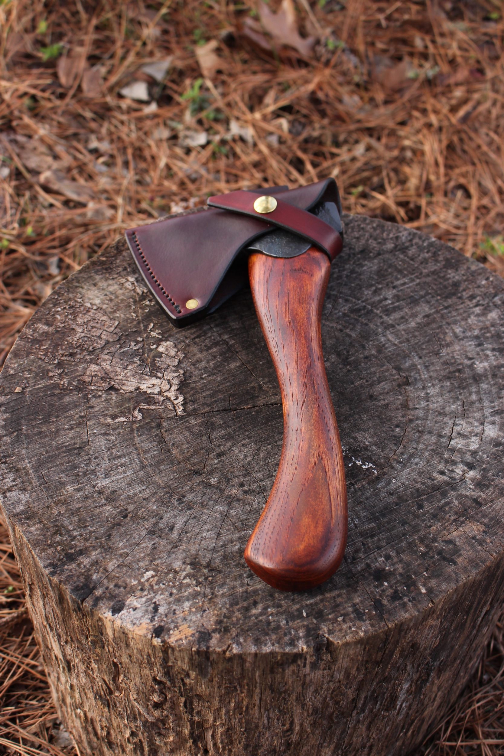 handmade, usa made, usa made axe, hatchet, chopping, wood chopping, outdoor, outdoorsman, survival, backwoodsman, hickory, axe made in amera, axes made in the usa, ike bullington, wolf valley forge, valley forge, pack axe, back packing, camping, trail axe, hunting axe, trappers axe, camp axe, bush axe, belt axe, pack axe, leather shoulder rig, chopping axe, leather axe carrier, shoulder sling for axe, Carpenter's Axe, New Wolf Valley Forge Axe Release, WVF