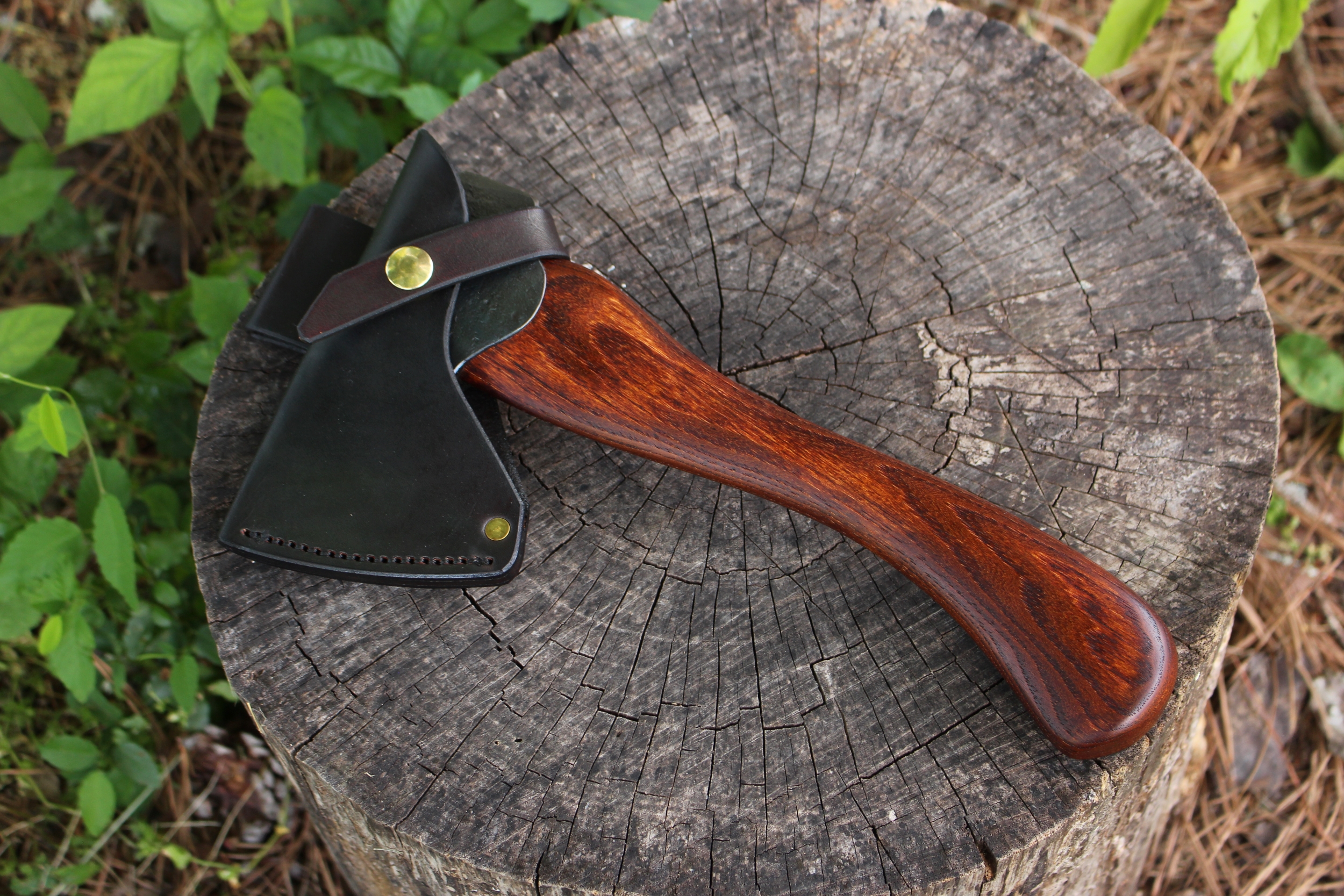 handmade, usa made, usa made axe, hatchet, chopping, wood chopping, outdoor, outdoorsman, survival, backwoodsman, hickory, axe made in amera, axes made in the usa, ike bullington, wolf valley forge, valley forge, pack axe, back packing, camping, trail axe, hunting axe, trappers axe, camp axe, bush axe, belt axe, pack axe, leather shoulder rig, chopping axe, leather axe carrier, shoulder sling for axe, Carpenter's Axe, New Wolf Valley Forge Axe Release, WVF
