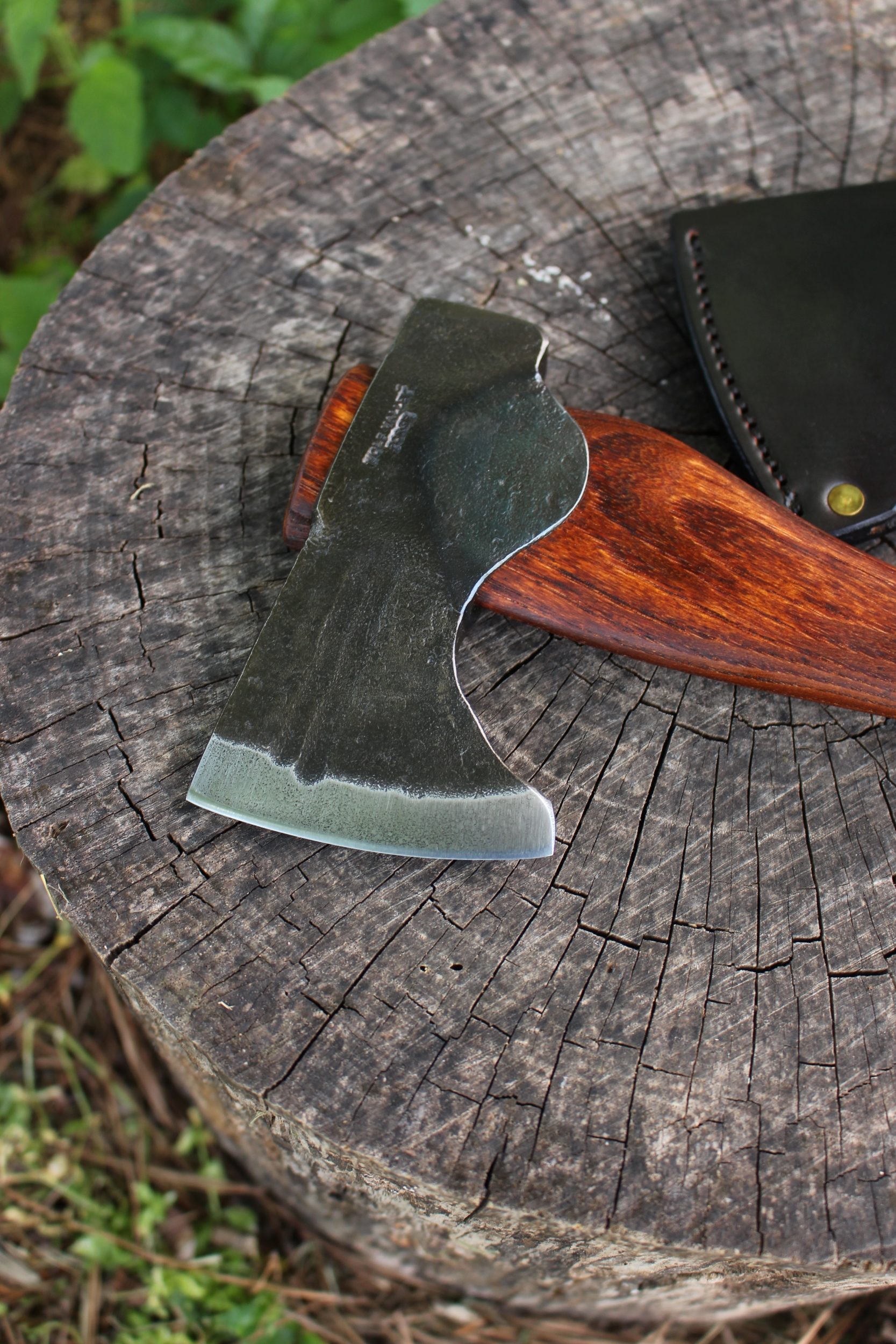 handmade, usa made, usa made axe, hatchet, chopping, wood chopping, outdoor, outdoorsman, survival, backwoodsman, hickory, axe made in amera, axes made in the usa, ike bullington, wolf valley forge, valley forge, pack axe, back packing, camping, trail axe, hunting axe, trappers axe, camp axe, bush axe, belt axe, pack axe, leather shoulder rig, chopping axe, leather axe carrier, shoulder sling for axe, Carpenter's Axe, New Wolf Valley Forge Axe Release, WVF