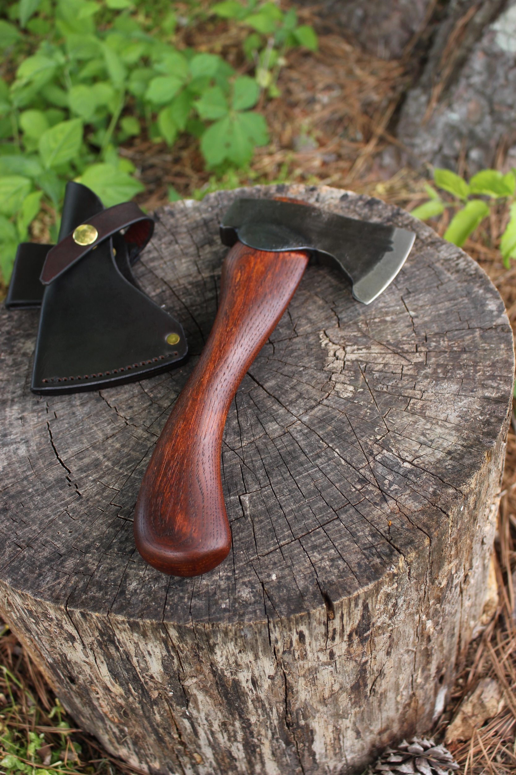 handmade, usa made, usa made axe, hatchet, chopping, wood chopping, outdoor, outdoorsman, survival, backwoodsman, hickory, axe made in amera, axes made in the usa, ike bullington, wolf valley forge, valley forge, pack axe, back packing, camping, trail axe, hunting axe, trappers axe, camp axe, bush axe, belt axe, pack axe, leather shoulder rig, chopping axe, leather axe carrier, shoulder sling for axe, Carpenter's Axe, New Wolf Valley Forge Axe Release, WVF