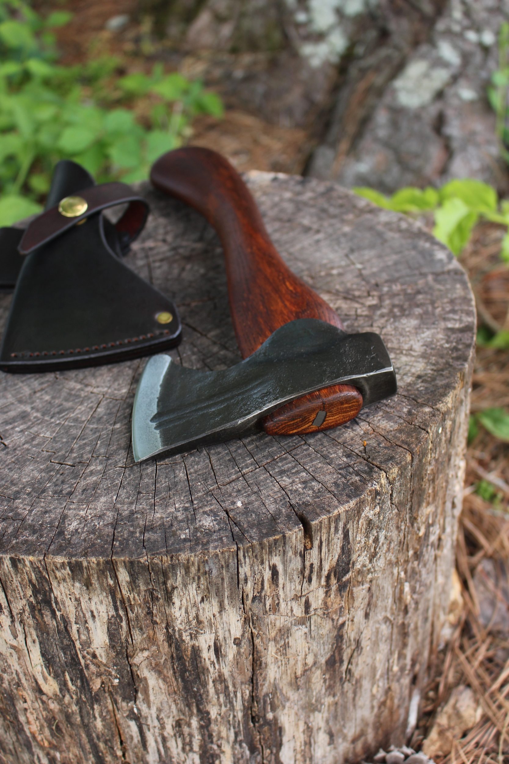 handmade, usa made, usa made axe, hatchet, chopping, wood chopping, outdoor, outdoorsman, survival, backwoodsman, hickory, axe made in amera, axes made in the usa, ike bullington, wolf valley forge, valley forge, pack axe, back packing, camping, trail axe, hunting axe, trappers axe, camp axe, bush axe, belt axe, pack axe, leather shoulder rig, chopping axe, leather axe carrier, shoulder sling for axe, Carpenter's Axe, New Wolf Valley Forge Axe Release, WVF