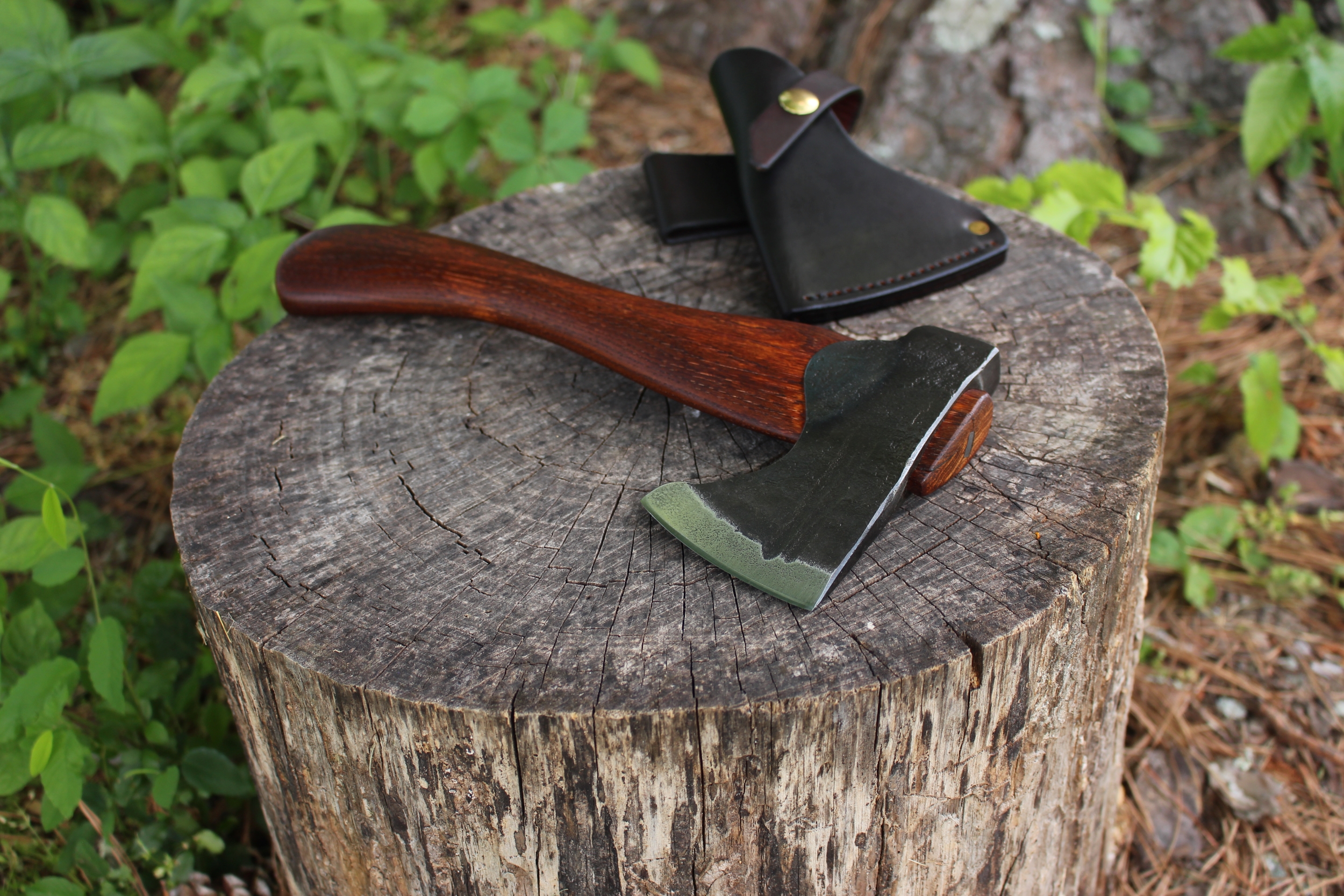 handmade, usa made, usa made axe, hatchet, chopping, wood chopping, outdoor, outdoorsman, survival, backwoodsman, hickory, axe made in amera, axes made in the usa, ike bullington, wolf valley forge, valley forge, pack axe, back packing, camping, trail axe, hunting axe, trappers axe, camp axe, bush axe, belt axe, pack axe, leather shoulder rig, chopping axe, leather axe carrier, shoulder sling for axe, Carpenter's Axe, New Wolf Valley Forge Axe Release, WVF