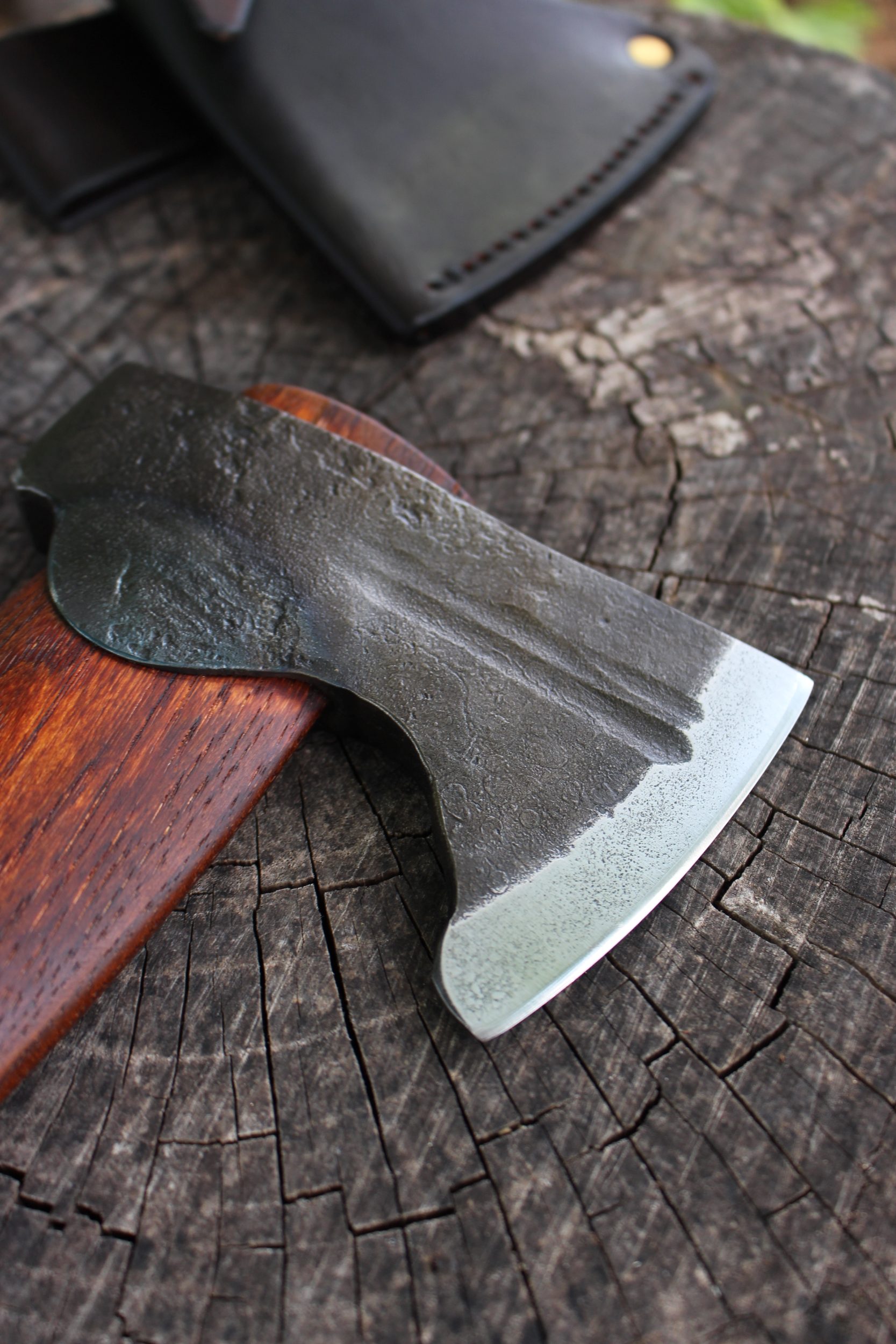 handmade, usa made, usa made axe, hatchet, chopping, wood chopping, outdoor, outdoorsman, survival, backwoodsman, hickory, axe made in amera, axes made in the usa, ike bullington, wolf valley forge, valley forge, pack axe, back packing, camping, trail axe, hunting axe, trappers axe, camp axe, bush axe, belt axe, pack axe, leather shoulder rig, chopping axe, leather axe carrier, shoulder sling for axe, Carpenter's Axe, New Wolf Valley Forge Axe Release, WVF