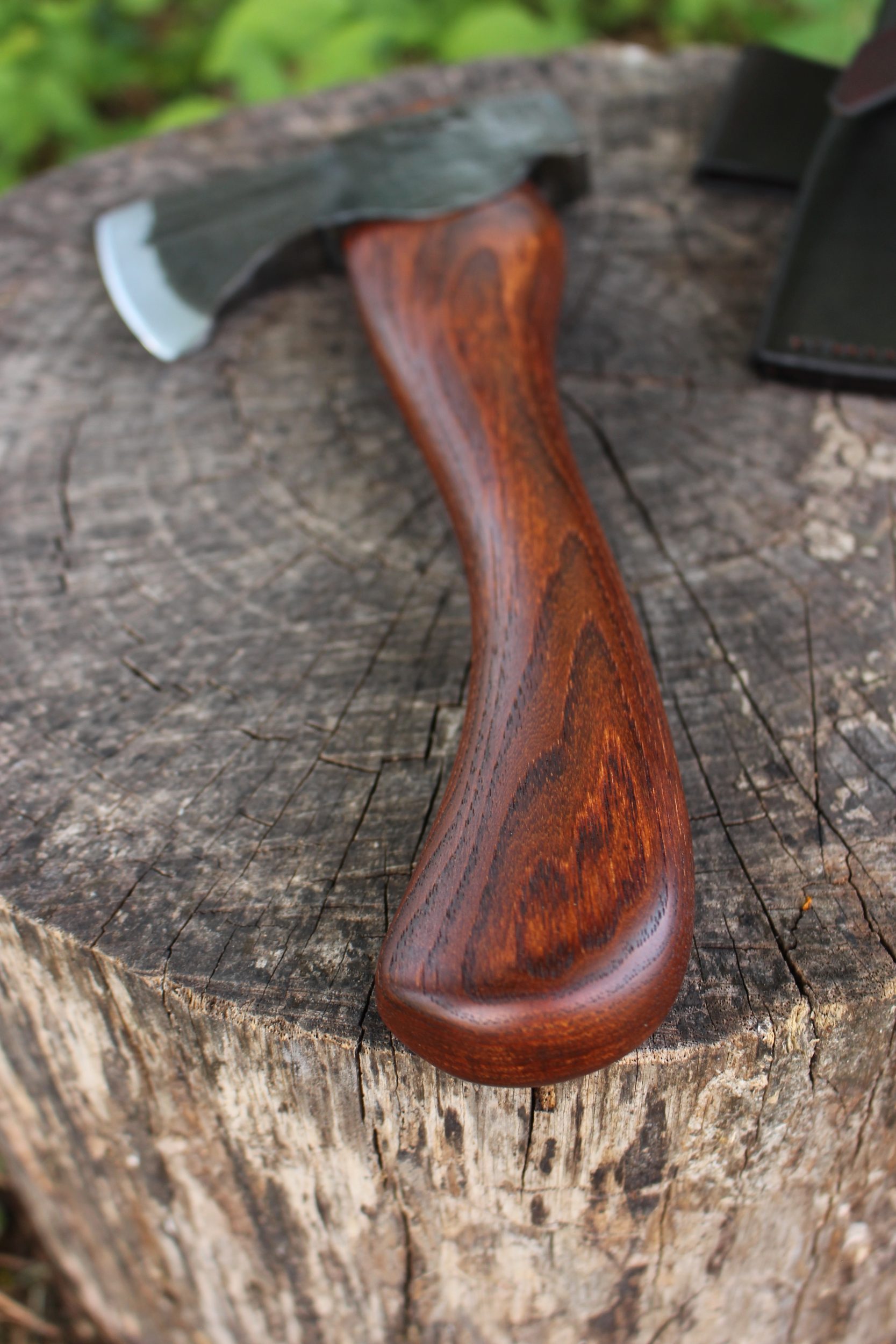 handmade, usa made, usa made axe, hatchet, chopping, wood chopping, outdoor, outdoorsman, survival, backwoodsman, hickory, axe made in amera, axes made in the usa, ike bullington, wolf valley forge, valley forge, pack axe, back packing, camping, trail axe, hunting axe, trappers axe, camp axe, bush axe, belt axe, pack axe, leather shoulder rig, chopping axe, leather axe carrier, shoulder sling for axe, Carpenter's Axe, New Wolf Valley Forge Axe Release, WVF