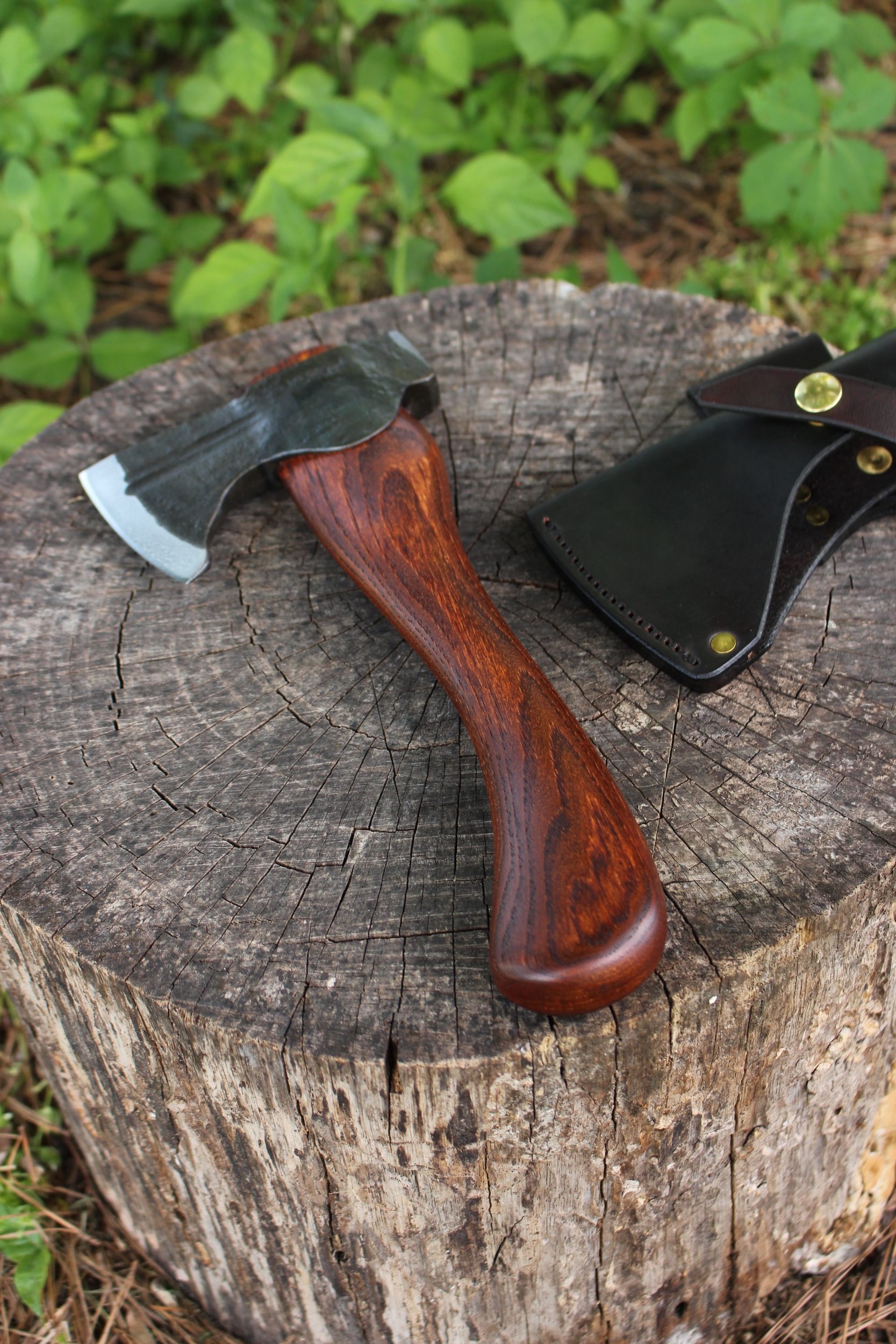 handmade, usa made, usa made axe, hatchet, chopping, wood chopping, outdoor, outdoorsman, survival, backwoodsman, hickory, axe made in amera, axes made in the usa, ike bullington, wolf valley forge, valley forge, pack axe, back packing, camping, trail axe, hunting axe, trappers axe, camp axe, bush axe, belt axe, pack axe, leather shoulder rig, chopping axe, leather axe carrier, shoulder sling for axe, Carpenter's Axe, New Wolf Valley Forge Axe Release, WVF