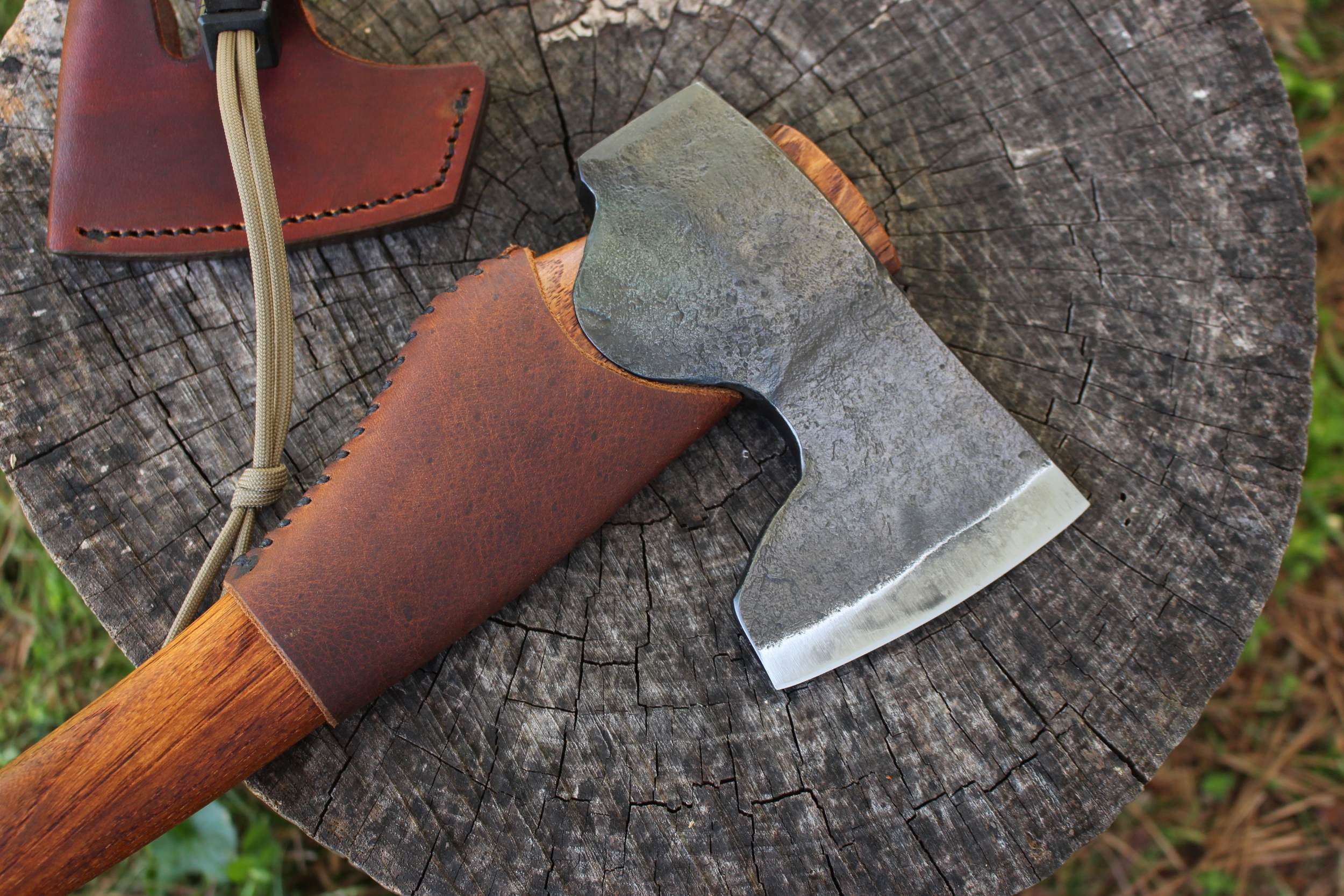 handmade, usa made, usa made axe, hatchet, chopping, wood chopping, outdoor, outdoorsman, survival, backwoodsman, hickory, axe made in amera, axes made in the usa, ike bullington, wolf valley forge, valley forge, pack axe, back packing, camping, trail axe, hunting axe, trappers axe, camp axe, bush axe, belt axe, pack axe, leather shoulder rig, chopping axe, leather axe carrier, shoulder sling for axe, Carpenter's Axe, New Wolf Valley Forge Axe Release, WVF