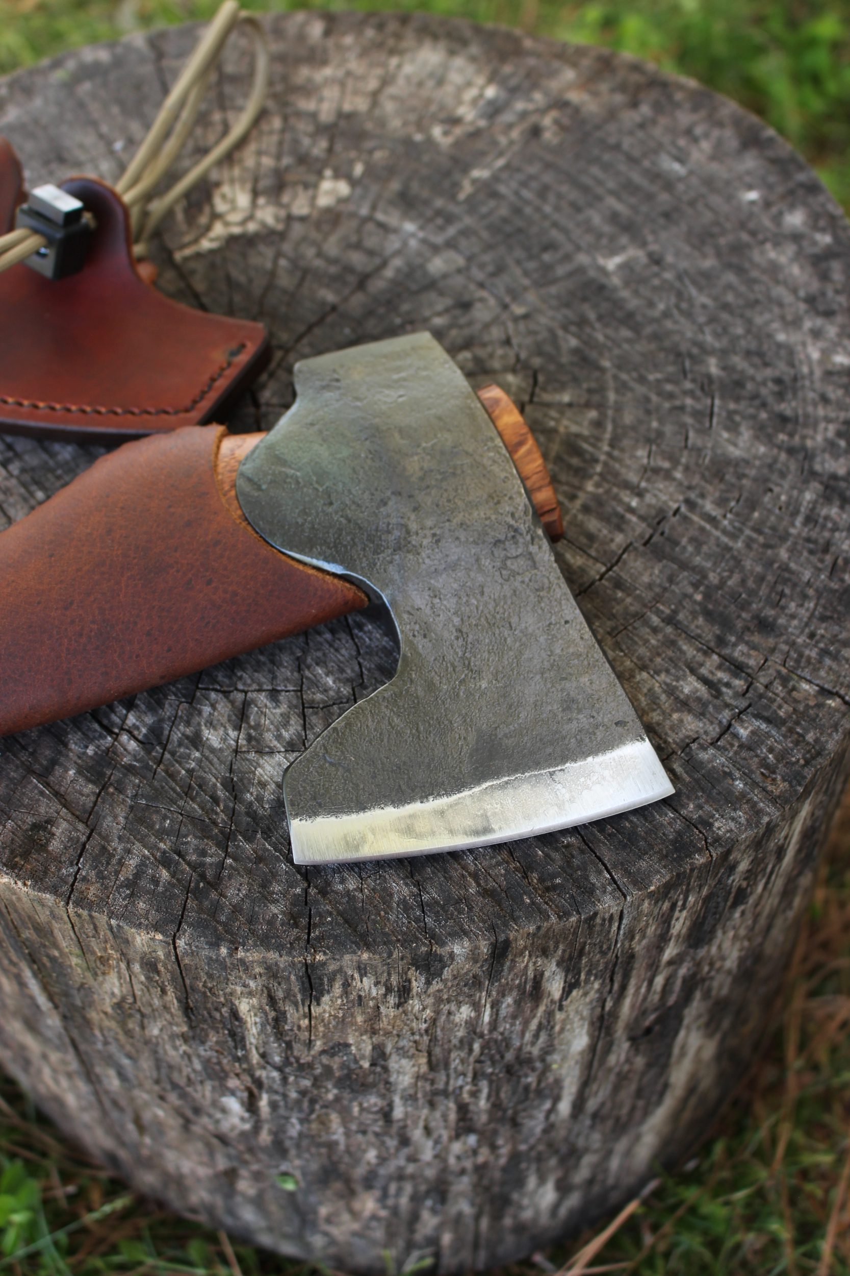 handmade, usa made, usa made axe, hatchet, chopping, wood chopping, outdoor, outdoorsman, survival, backwoodsman, hickory, axe made in amera, axes made in the usa, ike bullington, wolf valley forge, valley forge, pack axe, back packing, camping, trail axe, hunting axe, trappers axe, camp axe, bush axe, belt axe, pack axe, leather shoulder rig, chopping axe, leather axe carrier, shoulder sling for axe, Carpenter's Axe, New Wolf Valley Forge Axe Release, WVF