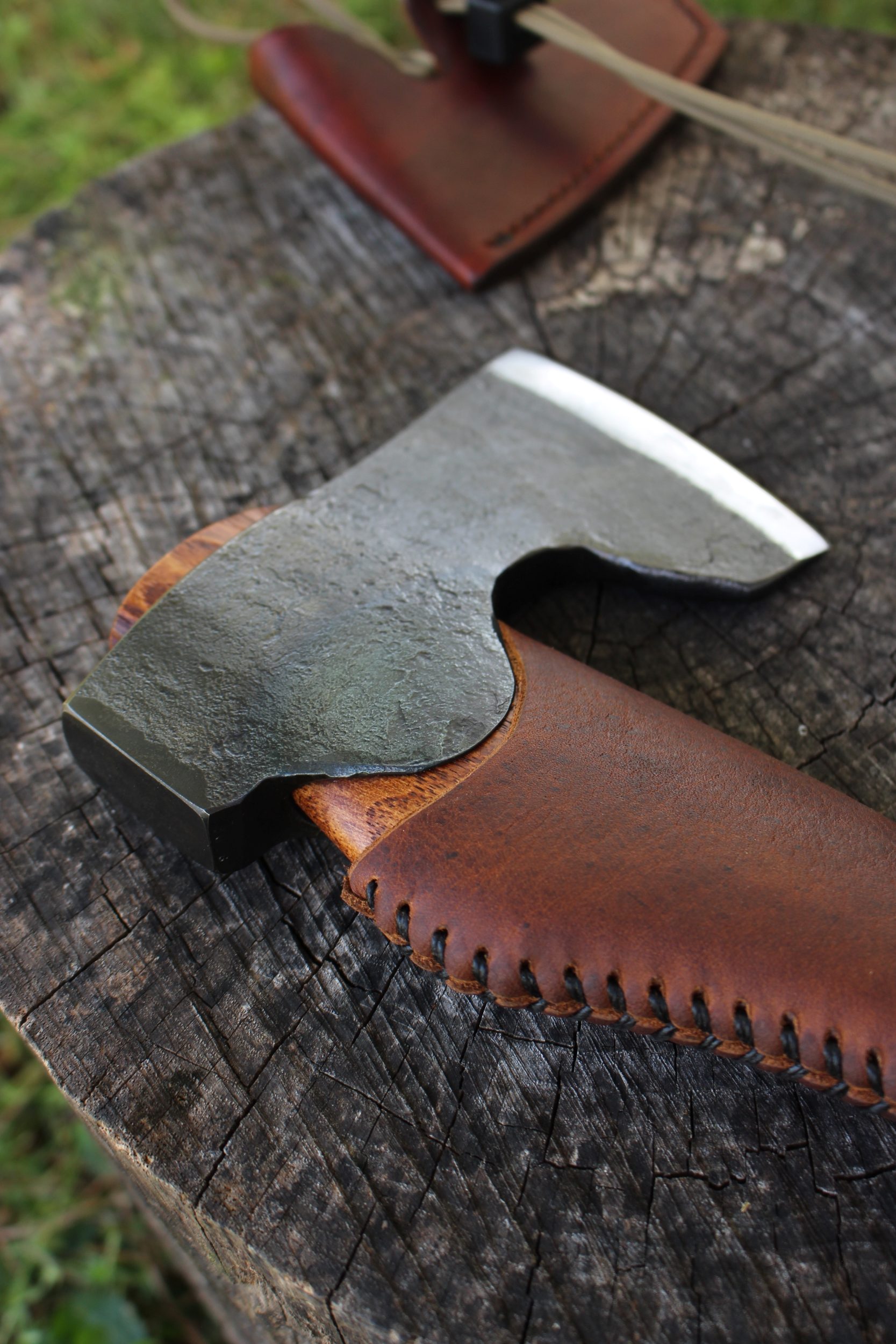 handmade, usa made, usa made axe, hatchet, chopping, wood chopping, outdoor, outdoorsman, survival, backwoodsman, hickory, axe made in amera, axes made in the usa, ike bullington, wolf valley forge, valley forge, pack axe, back packing, camping, trail axe, hunting axe, trappers axe, camp axe, bush axe, belt axe, pack axe, leather shoulder rig, chopping axe, leather axe carrier, shoulder sling for axe, Carpenter's Axe, New Wolf Valley Forge Axe Release, WVF