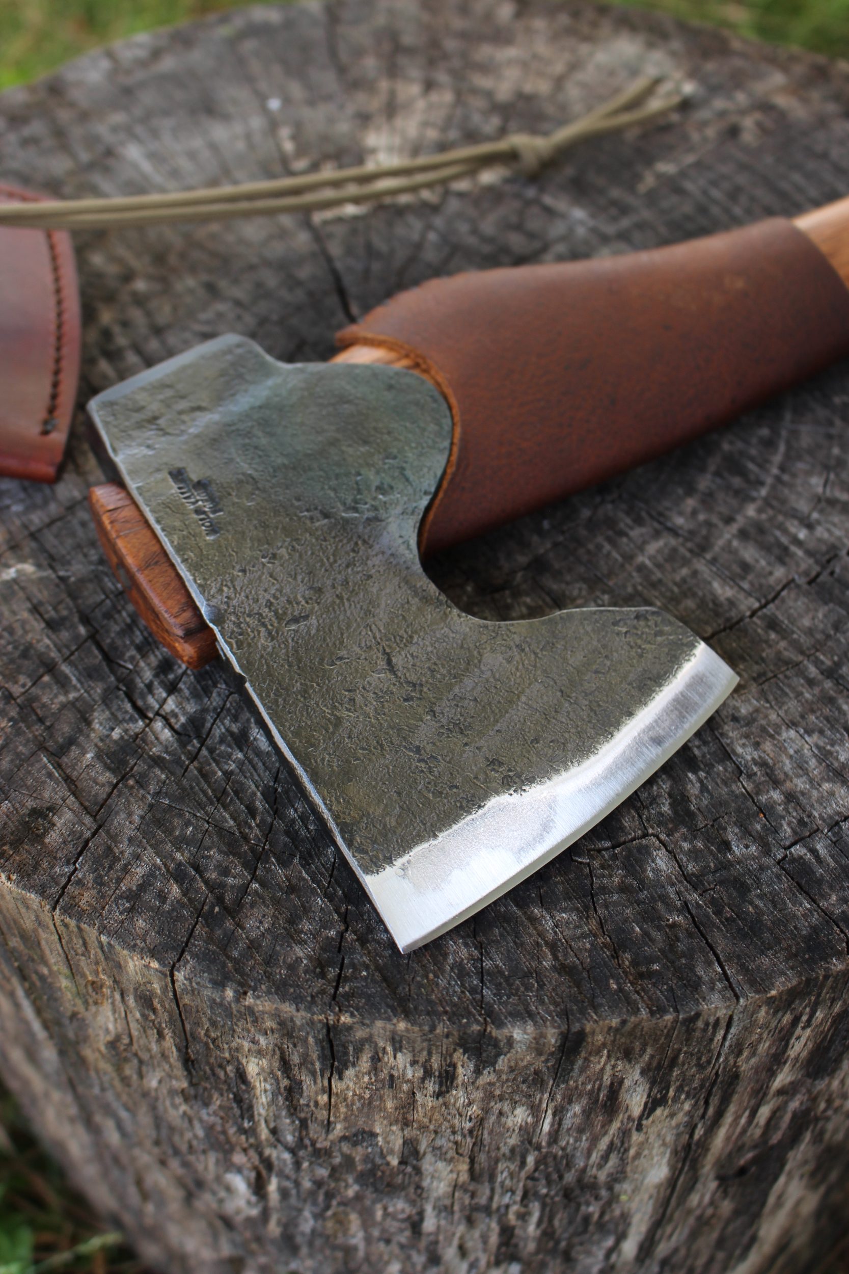 handmade, usa made, usa made axe, hatchet, chopping, wood chopping, outdoor, outdoorsman, survival, backwoodsman, hickory, axe made in amera, axes made in the usa, ike bullington, wolf valley forge, valley forge, pack axe, back packing, camping, trail axe, hunting axe, trappers axe, camp axe, bush axe, belt axe, pack axe, leather shoulder rig, chopping axe, leather axe carrier, shoulder sling for axe, Carpenter's Axe, New Wolf Valley Forge Axe Release, WVF