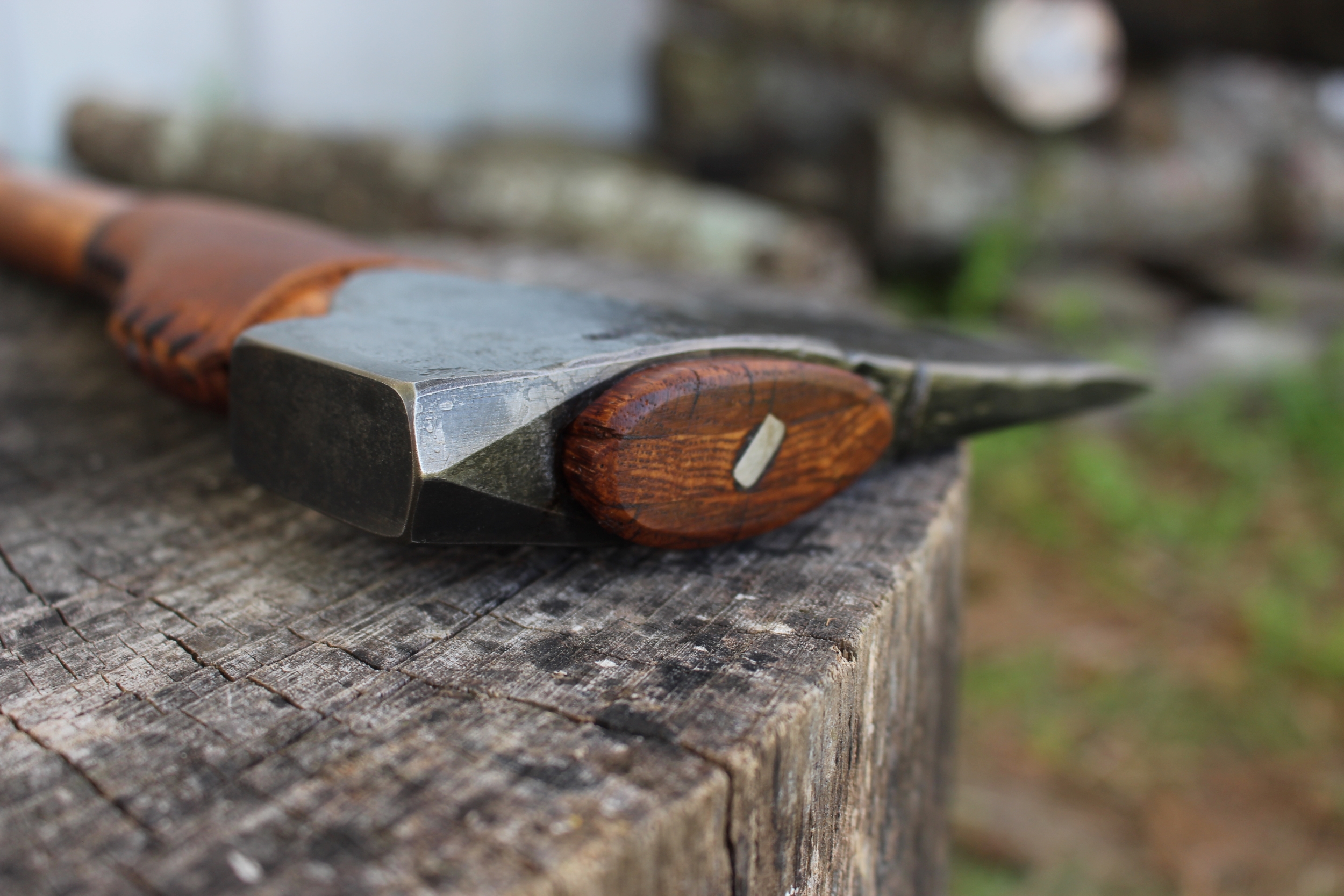 handmade, usa made, usa made axe, hatchet, chopping, wood chopping, outdoor, outdoorsman, survival, backwoodsman, hickory, axe made in amera, axes made in the usa, ike bullington, wolf valley forge, valley forge, pack axe, back packing, camping, trail axe, hunting axe, trappers axe, camp axe, bush axe, belt axe, pack axe, leather shoulder rig, chopping axe, leather axe carrier, shoulder sling for axe, Carpenter's Axe, New Wolf Valley Forge Axe Release, WVF