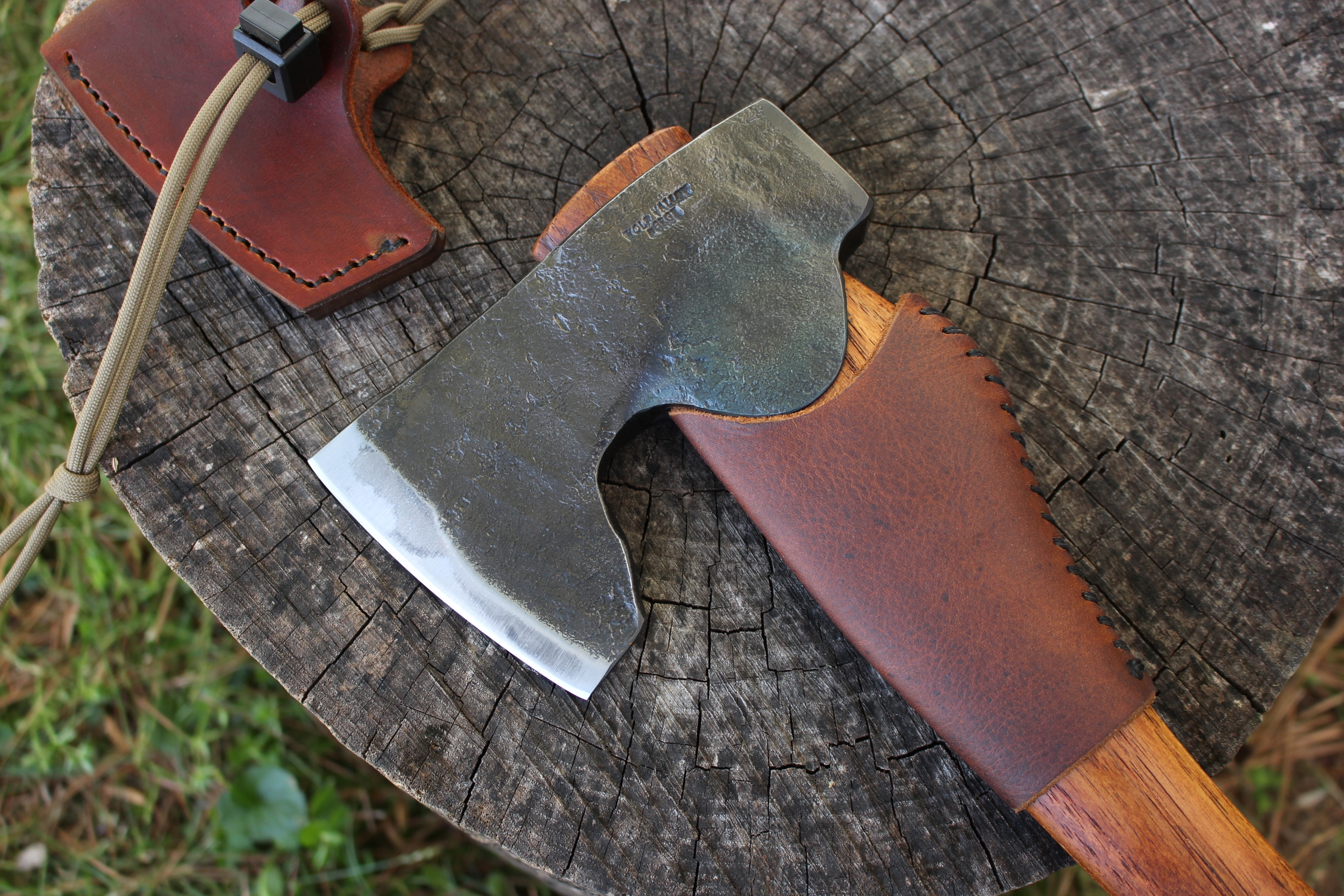handmade, usa made, usa made axe, hatchet, chopping, wood chopping, outdoor, outdoorsman, survival, backwoodsman, hickory, axe made in amera, axes made in the usa, ike bullington, wolf valley forge, valley forge, pack axe, back packing, camping, trail axe, hunting axe, trappers axe, camp axe, bush axe, belt axe, pack axe, leather shoulder rig, chopping axe, leather axe carrier, shoulder sling for axe, Carpenter's Axe, New Wolf Valley Forge Axe Release, WVF