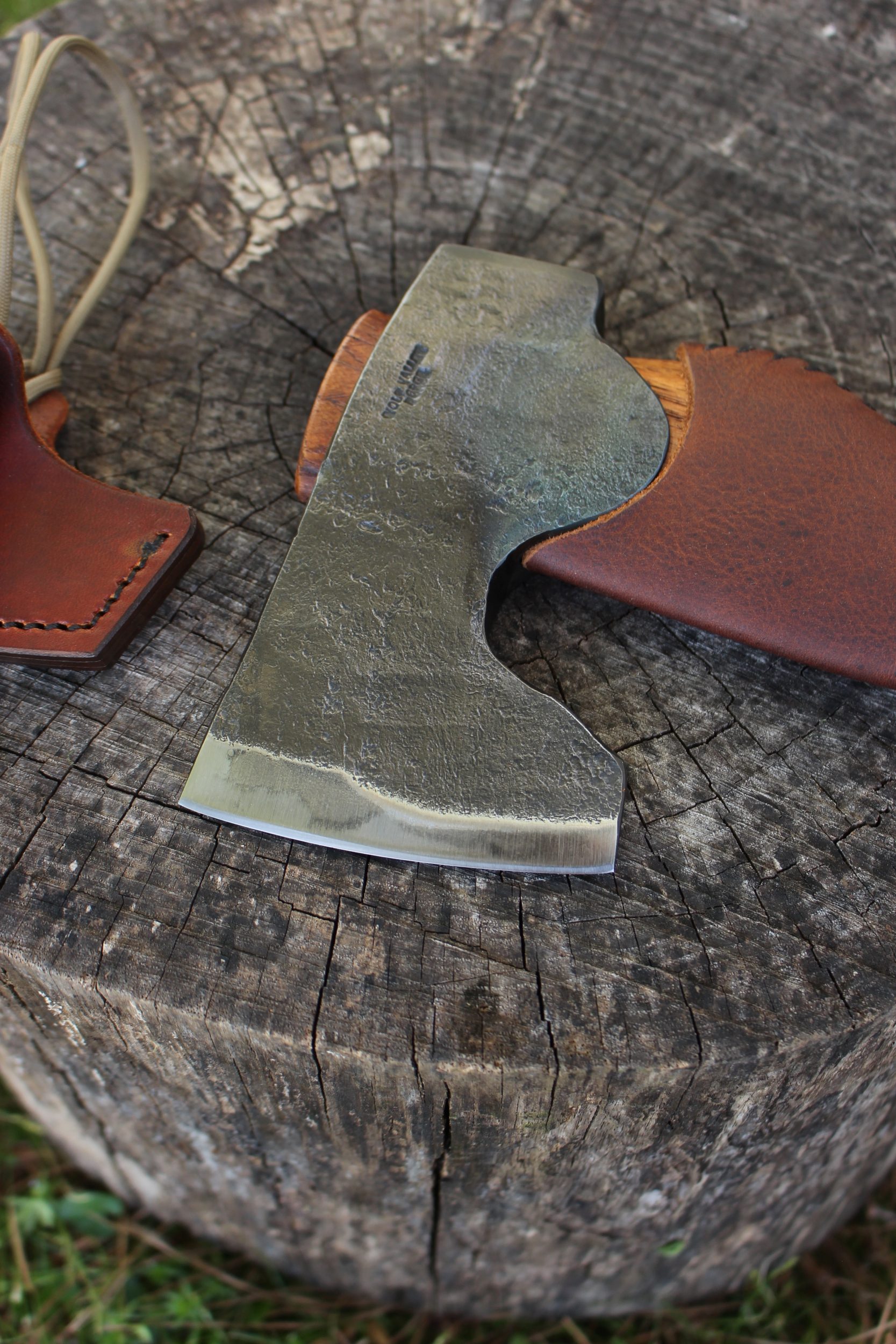 handmade, usa made, usa made axe, hatchet, chopping, wood chopping, outdoor, outdoorsman, survival, backwoodsman, hickory, axe made in amera, axes made in the usa, ike bullington, wolf valley forge, valley forge, pack axe, back packing, camping, trail axe, hunting axe, trappers axe, camp axe, bush axe, belt axe, pack axe, leather shoulder rig, chopping axe, leather axe carrier, shoulder sling for axe, Carpenter's Axe, New Wolf Valley Forge Axe Release, WVF