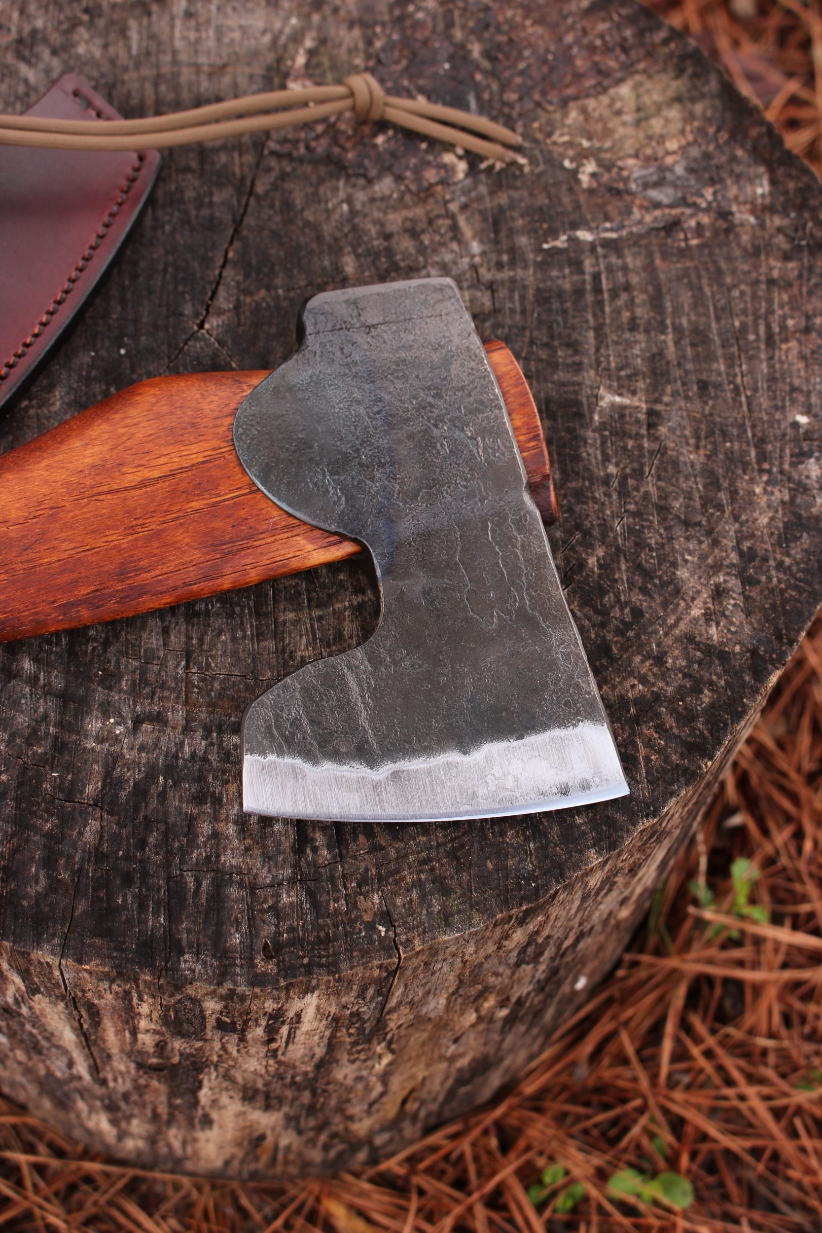 handmade, usa made, usa made axe, hatchet, chopping, wood chopping, outdoor, outdoorsman, survival, backwoodsman, hickory, axe made in amera, axes made in the usa, ike bullington, wolf valley forge, valley forge, pack axe, back packing, camping, trail axe, hunting axe, trappers axe, camp axe, bush axe, belt axe, pack axe, leather shoulder rig, chopping axe, leather axe carrier, shoulder sling for axe, Carpenter's Axe, New Wolf Valley Forge Axe Release, WVF