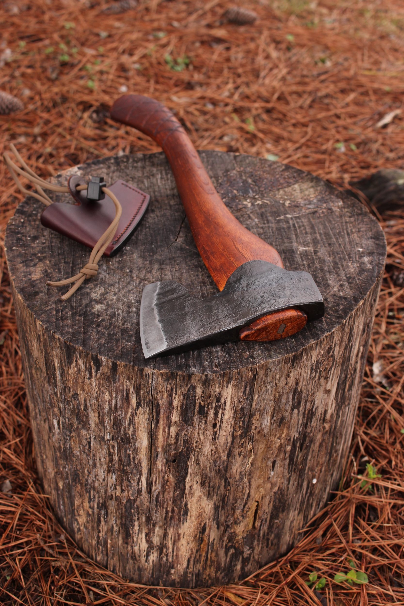 handmade, usa made, usa made axe, hatchet, chopping, wood chopping, outdoor, outdoorsman, survival, backwoodsman, hickory, axe made in amera, axes made in the usa, ike bullington, wolf valley forge, valley forge, pack axe, back packing, camping, trail axe, hunting axe, trappers axe, camp axe, bush axe, belt axe, pack axe, leather shoulder rig, chopping axe, leather axe carrier, shoulder sling for axe, Carpenter's Axe, New Wolf Valley Forge Axe Release, WVF
