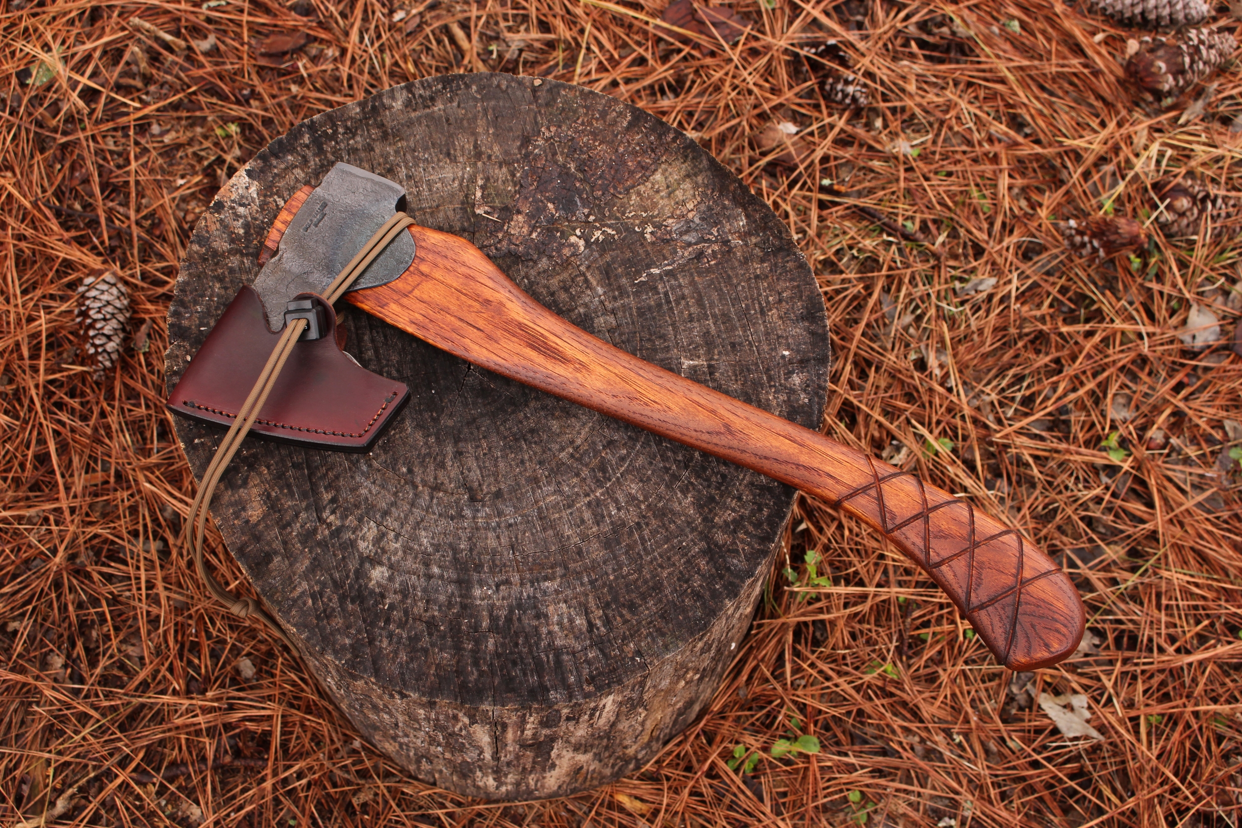 handmade, usa made, usa made axe, hatchet, chopping, wood chopping, outdoor, outdoorsman, survival, backwoodsman, hickory, axe made in amera, axes made in the usa, ike bullington, wolf valley forge, valley forge, pack axe, back packing, camping, trail axe, hunting axe, trappers axe, camp axe, bush axe, belt axe, pack axe, leather shoulder rig, chopping axe, leather axe carrier, shoulder sling for axe, Carpenter's Axe, New Wolf Valley Forge Axe Release, WVF