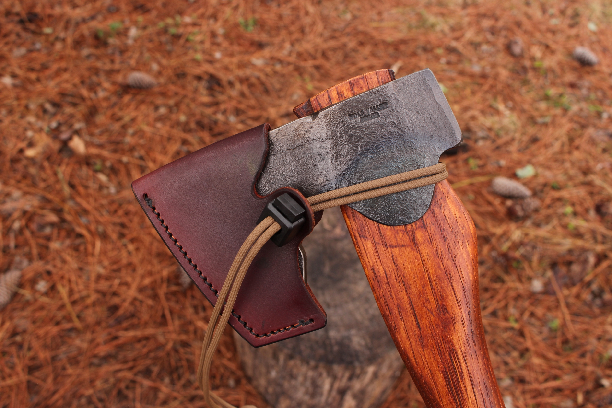 handmade, usa made, usa made axe, hatchet, chopping, wood chopping, outdoor, outdoorsman, survival, backwoodsman, hickory, axe made in amera, axes made in the usa, ike bullington, wolf valley forge, valley forge, pack axe, back packing, camping, trail axe, hunting axe, trappers axe, camp axe, bush axe, belt axe, pack axe, leather shoulder rig, chopping axe, leather axe carrier, shoulder sling for axe, Carpenter's Axe, New Wolf Valley Forge Axe Release, WVF