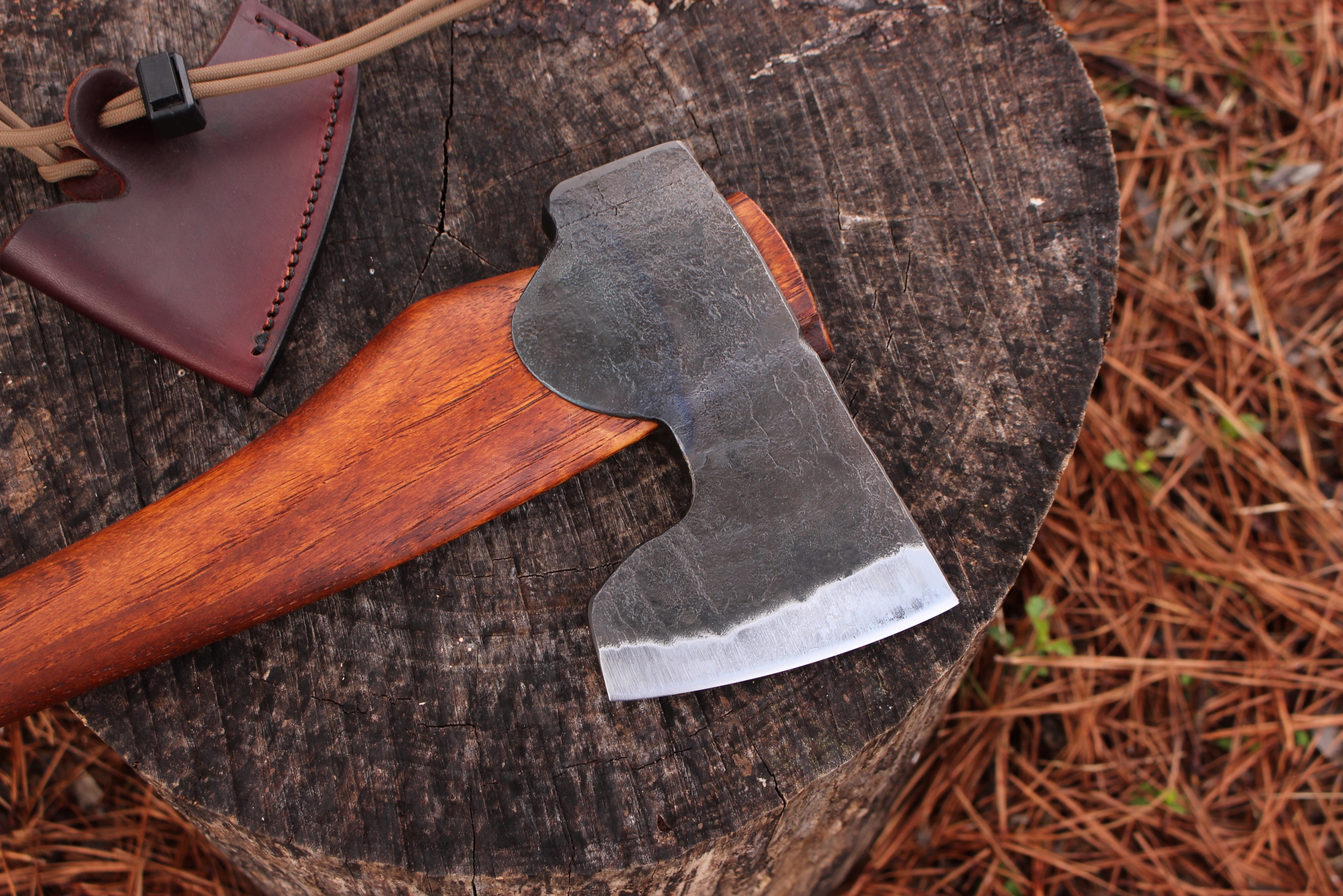 handmade, usa made, usa made axe, hatchet, chopping, wood chopping, outdoor, outdoorsman, survival, backwoodsman, hickory, axe made in amera, axes made in the usa, ike bullington, wolf valley forge, valley forge, pack axe, back packing, camping, trail axe, hunting axe, trappers axe, camp axe, bush axe, belt axe, pack axe, leather shoulder rig, chopping axe, leather axe carrier, shoulder sling for axe, Carpenter's Axe, New Wolf Valley Forge Axe Release, WVF