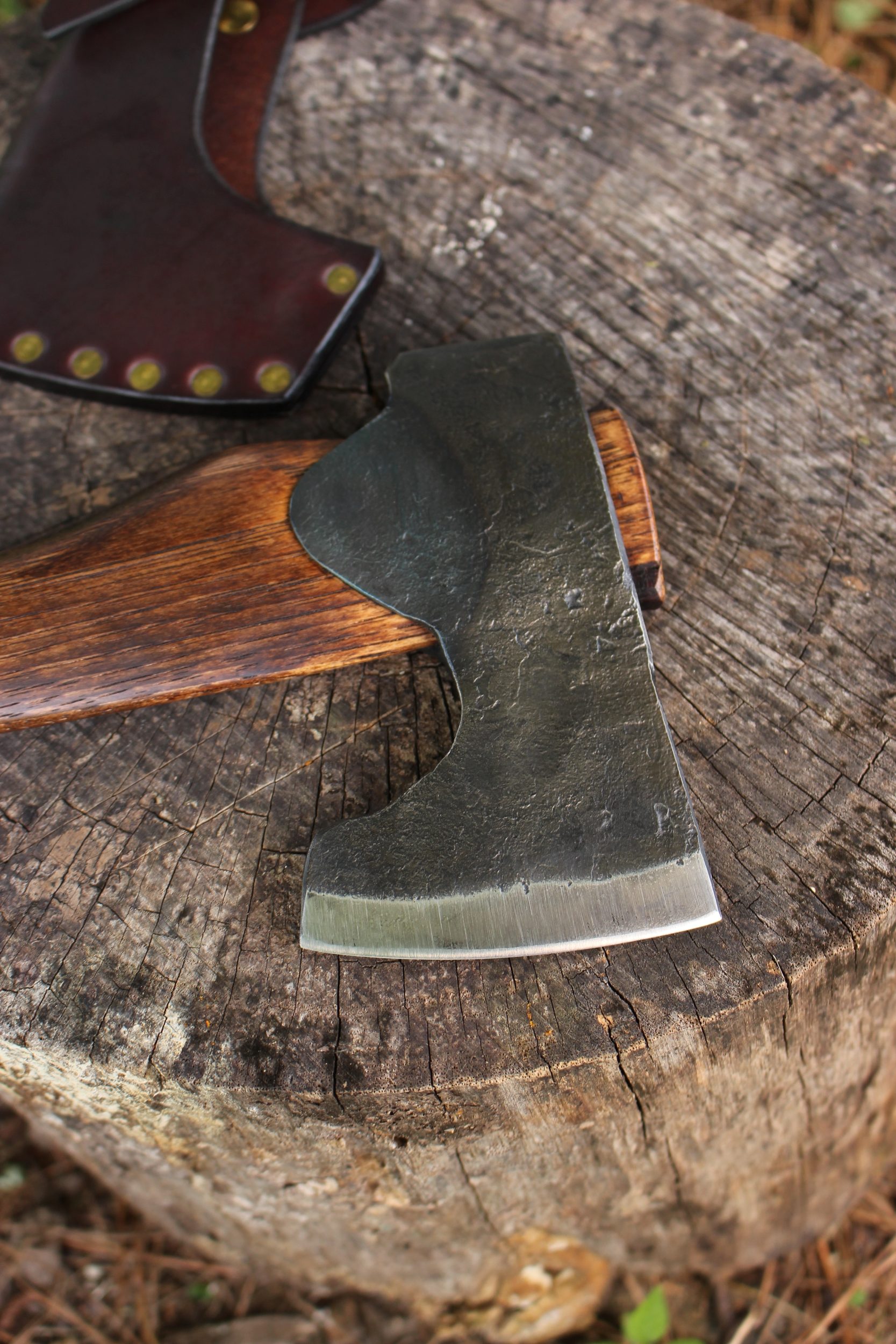 handmade, usa made, usa made axe, hatchet, chopping, wood chopping, outdoor, outdoorsman, survival, backwoodsman, hickory, axe made in america, axes made in the usa, ike bullington, wolf valley forge, valley forge, pack axe, back packing, camping, trail axe, hunting axe, trappers axe, camp axe, bush axe, belt axe, pack axe, leather shoulder rig, chopping axe, leather axe carrier, shoulder sling for axe, carpenter's axe, Wolf Valley Forge, Wolf Valley Forge axe release, Axe Wax, haversack, go back, man purse, man bag, canvas bag, reenactor, reenacting, Trekker Axe
