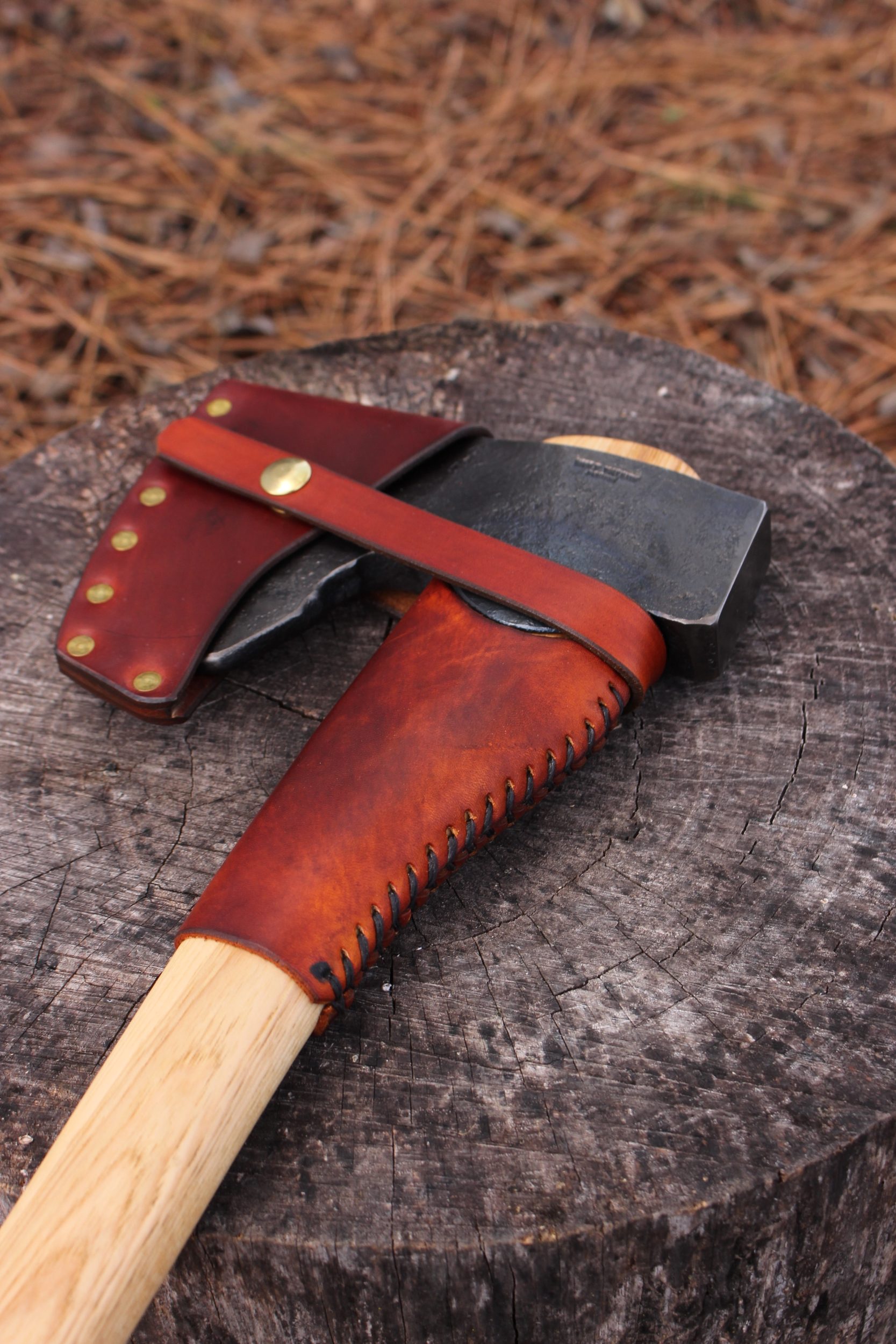 handmade, usa made, usa made axe, hatchet, chopping, wood chopping, outdoor, outdoorsman, survival, backwoodsman, hickory, axe made in amera, axes made in the usa, ike bullington, wolf valley forge, valley forge, pack axe, back packing, camping, trail axe, hunting axe, trappers axe, camp axe, bush axe, belt axe, pack axe, leather shoulder rig, chopping axe, leather axe carrier, shoulder sling for axe, Carpenter's Axe, New Wolf Valley Forge Axe Release, WVF