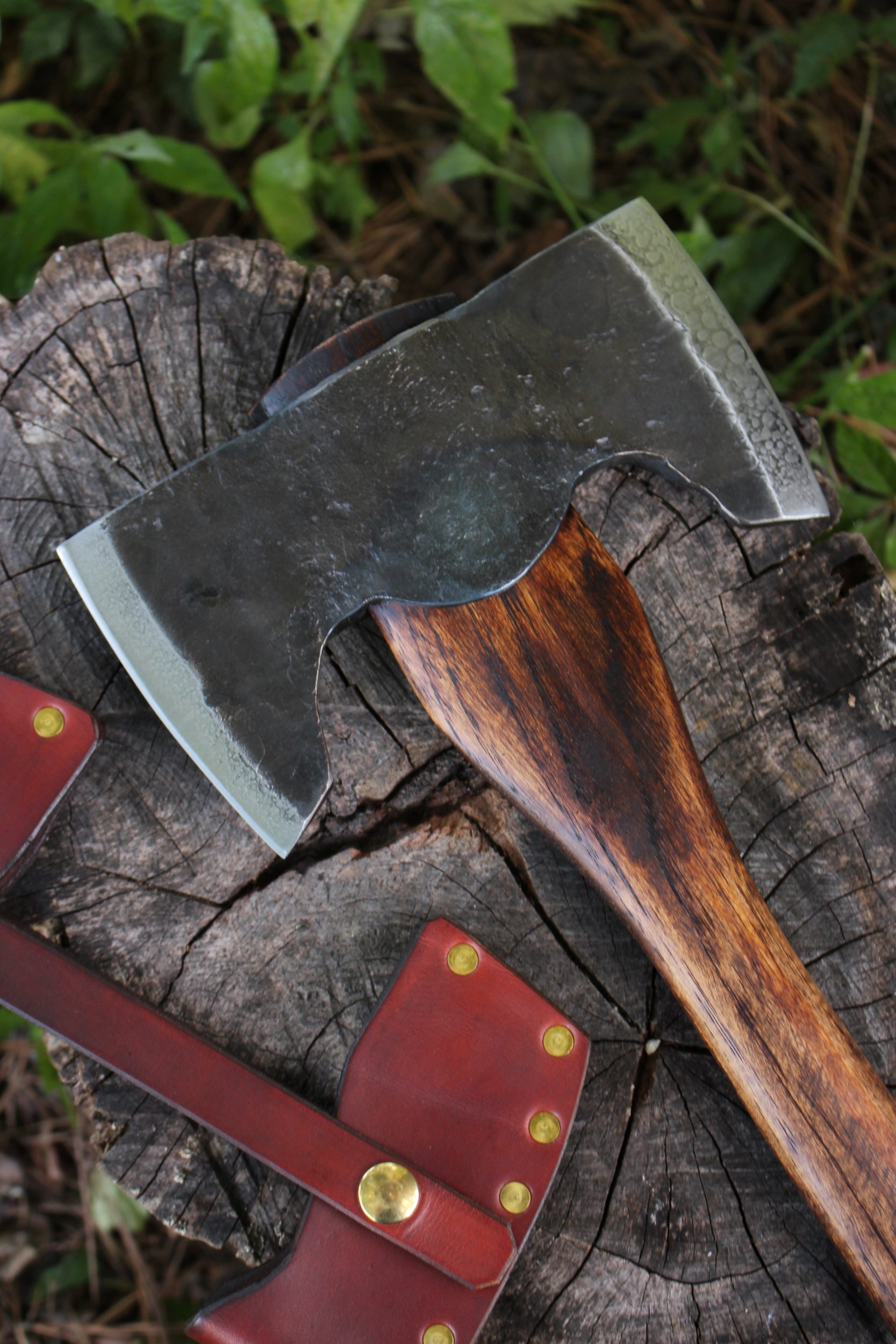 handmade, usa made, usa made axe, hatchet, chopping, wood chopping, outdoor, outdoorsman, survival, backwoodsman, hickory, axe made in amera, axes made in the usa, ike bullington, wolf valley forge, valley forge, pack axe, back packing, camping, trail axe, hunting axe, trappers axe, camp axe, bush axe, belt axe, pack axe, leather shoulder rig, chopping axe, leather axe carrier, shoulder sling for axe, Carpenter's Axe, New Wolf Valley Forge Axe Release, WVF