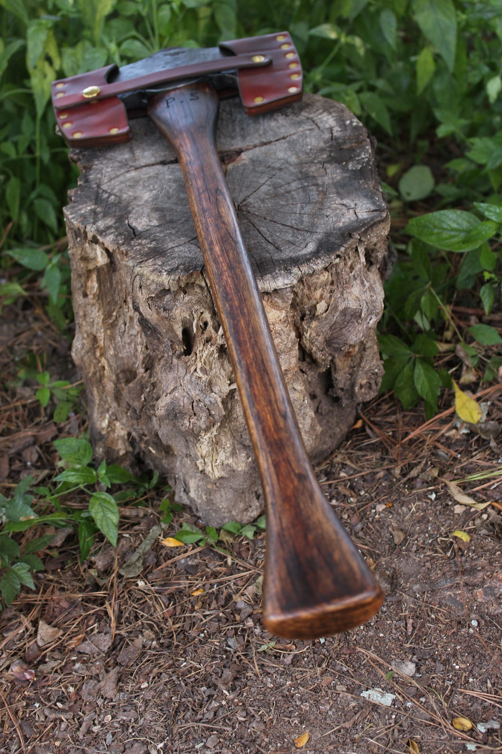 handmade, usa made, usa made axe, hatchet, chopping, wood chopping, outdoor, outdoorsman, survival, backwoodsman, hickory, axe made in amera, axes made in the usa, ike bullington, wolf valley forge, valley forge, pack axe, back packing, camping, trail axe, hunting axe, trappers axe, camp axe, bush axe, belt axe, pack axe, leather shoulder rig, chopping axe, leather axe carrier, shoulder sling for axe, Carpenter's Axe, New Wolf Valley Forge Axe Release, WVF