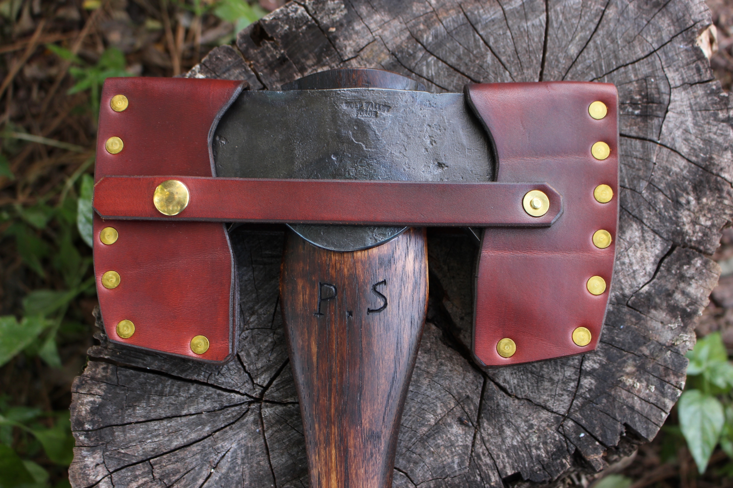 handmade, usa made, usa made axe, hatchet, chopping, wood chopping, outdoor, outdoorsman, survival, backwoodsman, hickory, axe made in amera, axes made in the usa, ike bullington, wolf valley forge, valley forge, pack axe, back packing, camping, trail axe, hunting axe, trappers axe, camp axe, bush axe, belt axe, pack axe, leather shoulder rig, chopping axe, leather axe carrier, shoulder sling for axe, Carpenter's Axe, New Wolf Valley Forge Axe Release, WVF