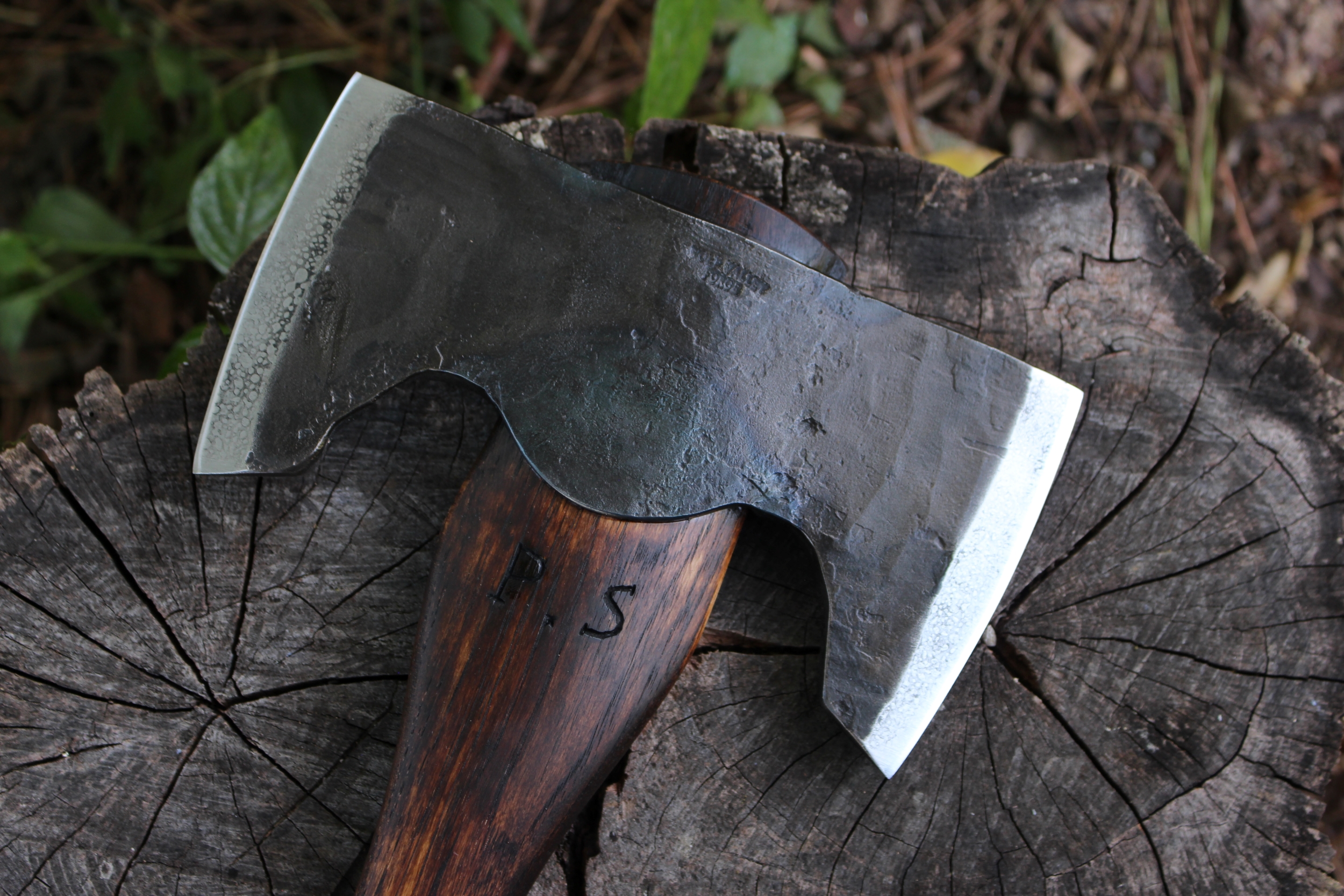 handmade, usa made, usa made axe, hatchet, chopping, wood chopping, outdoor, outdoorsman, survival, backwoodsman, hickory, axe made in amera, axes made in the usa, ike bullington, wolf valley forge, valley forge, pack axe, back packing, camping, trail axe, hunting axe, trappers axe, camp axe, bush axe, belt axe, pack axe, leather shoulder rig, chopping axe, leather axe carrier, shoulder sling for axe, Carpenter's Axe, New Wolf Valley Forge Axe Release, WVF