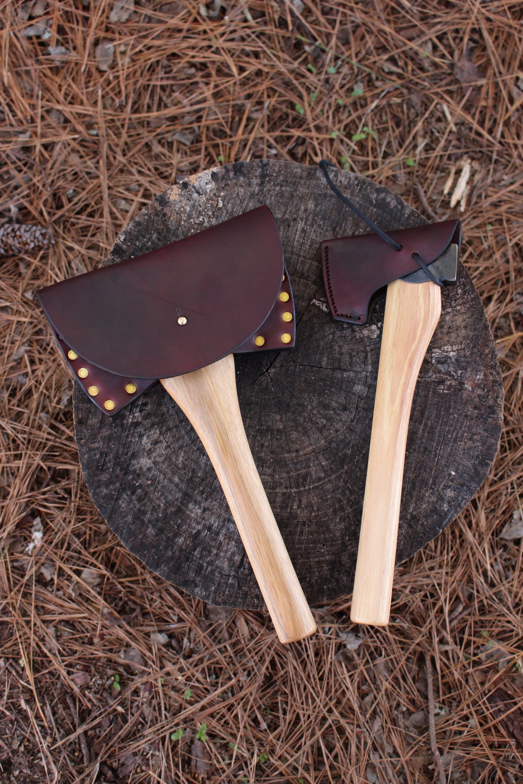 handmade, usa made, usa made axe, hatchet, chopping, wood chopping, outdoor, outdoorsman, survival, backwoodsman, hickory, axe made in amera, axes made in the usa, ike bullington, wolf valley forge, valley forge, pack axe, back packing, camping, trail axe, hunting axe, trappers axe, camp axe, bush axe, belt axe, pack axe, leather shoulder rig, chopping axe, leather axe carrier, shoulder sling for axe, Carpenter's Axe, New Wolf Valley Forge Axe Release, WVF