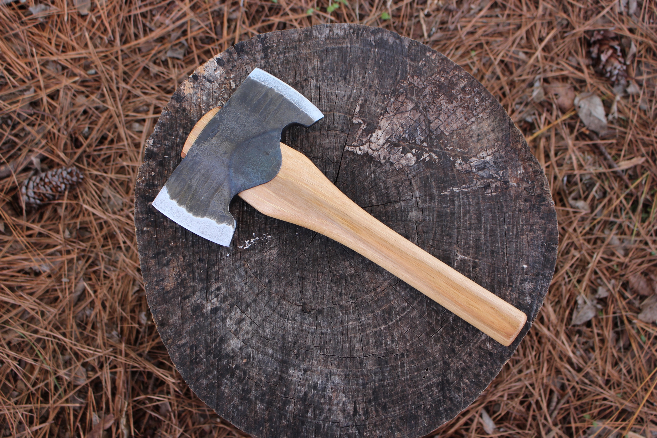 handmade, usa made, usa made axe, hatchet, chopping, wood chopping, outdoor, outdoorsman, survival, backwoodsman, hickory, axe made in amera, axes made in the usa, ike bullington, wolf valley forge, valley forge, pack axe, back packing, camping, trail axe, hunting axe, trappers axe, camp axe, bush axe, belt axe, pack axe, leather shoulder rig, chopping axe, leather axe carrier, shoulder sling for axe, Carpenter's Axe, New Wolf Valley Forge Axe Release, WVF