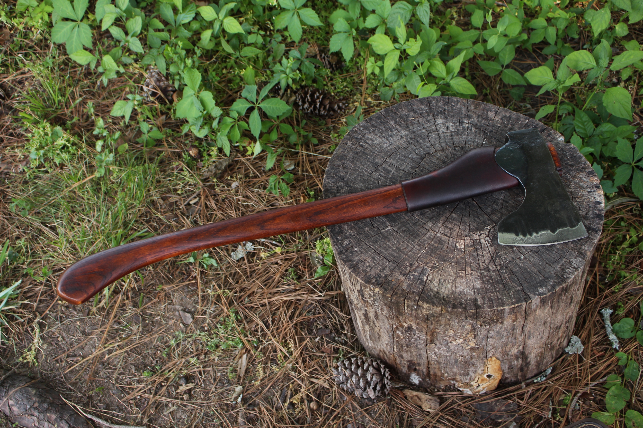 handmade, usa made, usa made axe, hatchet, chopping, wood chopping, outdoor, outdoorsman, survival, backwoodsman, hickory, axe made in amera, axes made in the usa, ike bullington, wolf valley forge, valley forge, pack axe, back packing, camping, trail axe, hunting axe, trappers axe, camp axe, bush axe, belt axe, pack axe, leather shoulder rig, chopping axe, leather axe carrier, shoulder sling for axe, Carpenter's Axe, New Wolf Valley Forge Axe Release, WVF