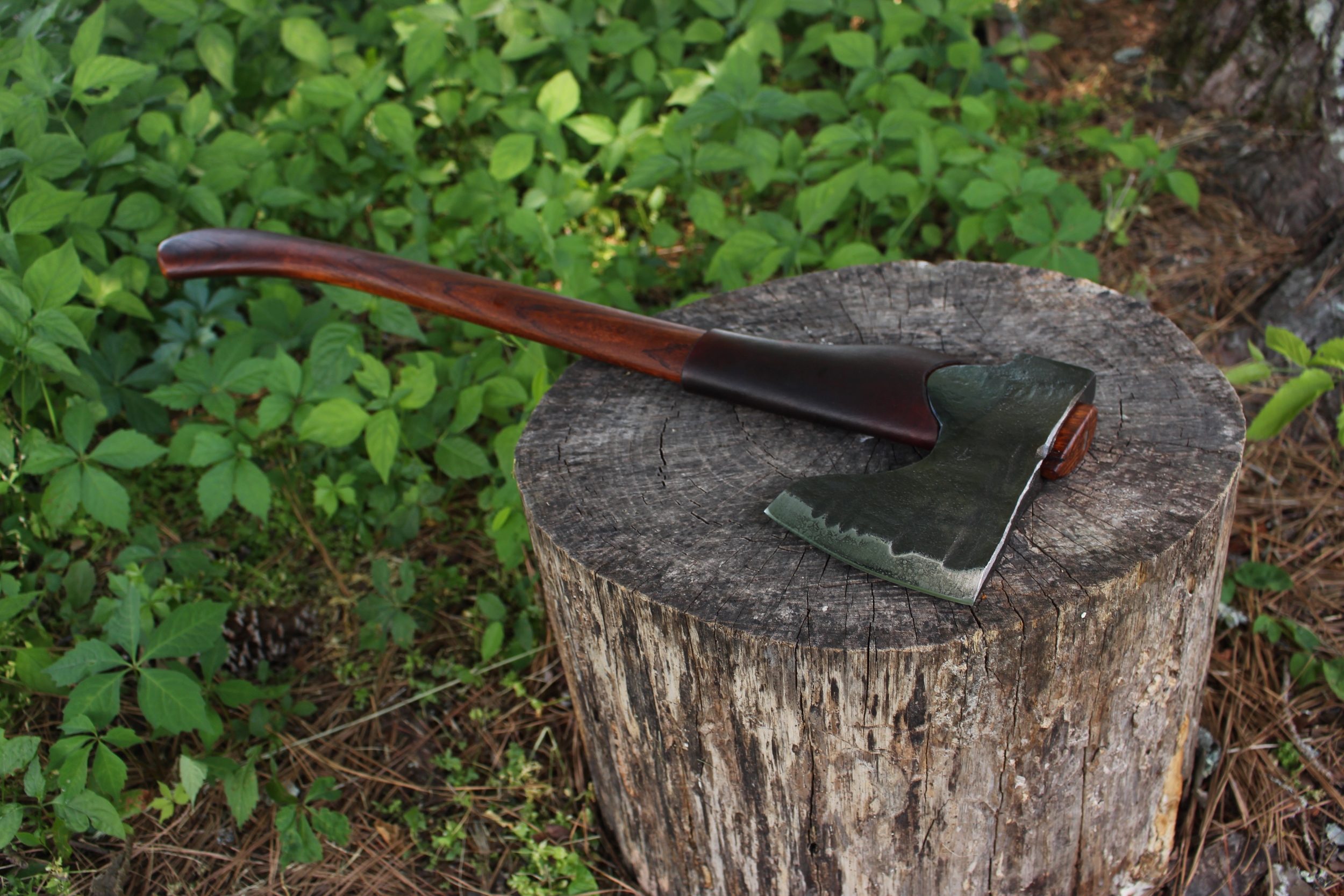 handmade, usa made, usa made axe, hatchet, chopping, wood chopping, outdoor, outdoorsman, survival, backwoodsman, hickory, axe made in amera, axes made in the usa, ike bullington, wolf valley forge, valley forge, pack axe, back packing, camping, trail axe, hunting axe, trappers axe, camp axe, bush axe, belt axe, pack axe, leather shoulder rig, chopping axe, leather axe carrier, shoulder sling for axe, Carpenter's Axe, New Wolf Valley Forge Axe Release, WVF