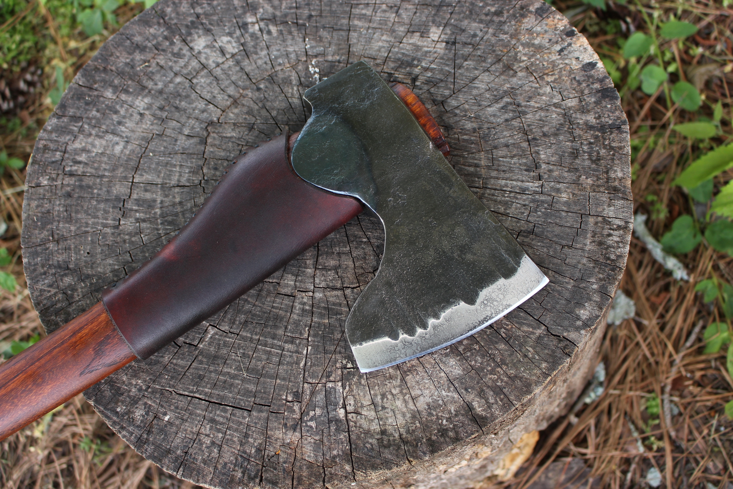 handmade, usa made, usa made axe, hatchet, chopping, wood chopping, outdoor, outdoorsman, survival, backwoodsman, hickory, axe made in amera, axes made in the usa, ike bullington, wolf valley forge, valley forge, pack axe, back packing, camping, trail axe, hunting axe, trappers axe, camp axe, bush axe, belt axe, pack axe, leather shoulder rig, chopping axe, leather axe carrier, shoulder sling for axe, Carpenter's Axe, New Wolf Valley Forge Axe Release, WVF