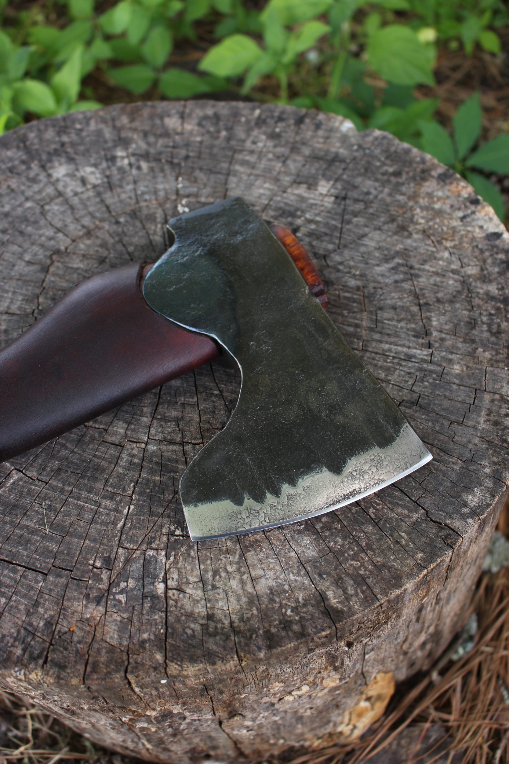 handmade, usa made, usa made axe, hatchet, chopping, wood chopping, outdoor, outdoorsman, survival, backwoodsman, hickory, axe made in amera, axes made in the usa, ike bullington, wolf valley forge, valley forge, pack axe, back packing, camping, trail axe, hunting axe, trappers axe, camp axe, bush axe, belt axe, pack axe, leather shoulder rig, chopping axe, leather axe carrier, shoulder sling for axe, Carpenter's Axe, New Wolf Valley Forge Axe Release, WVF