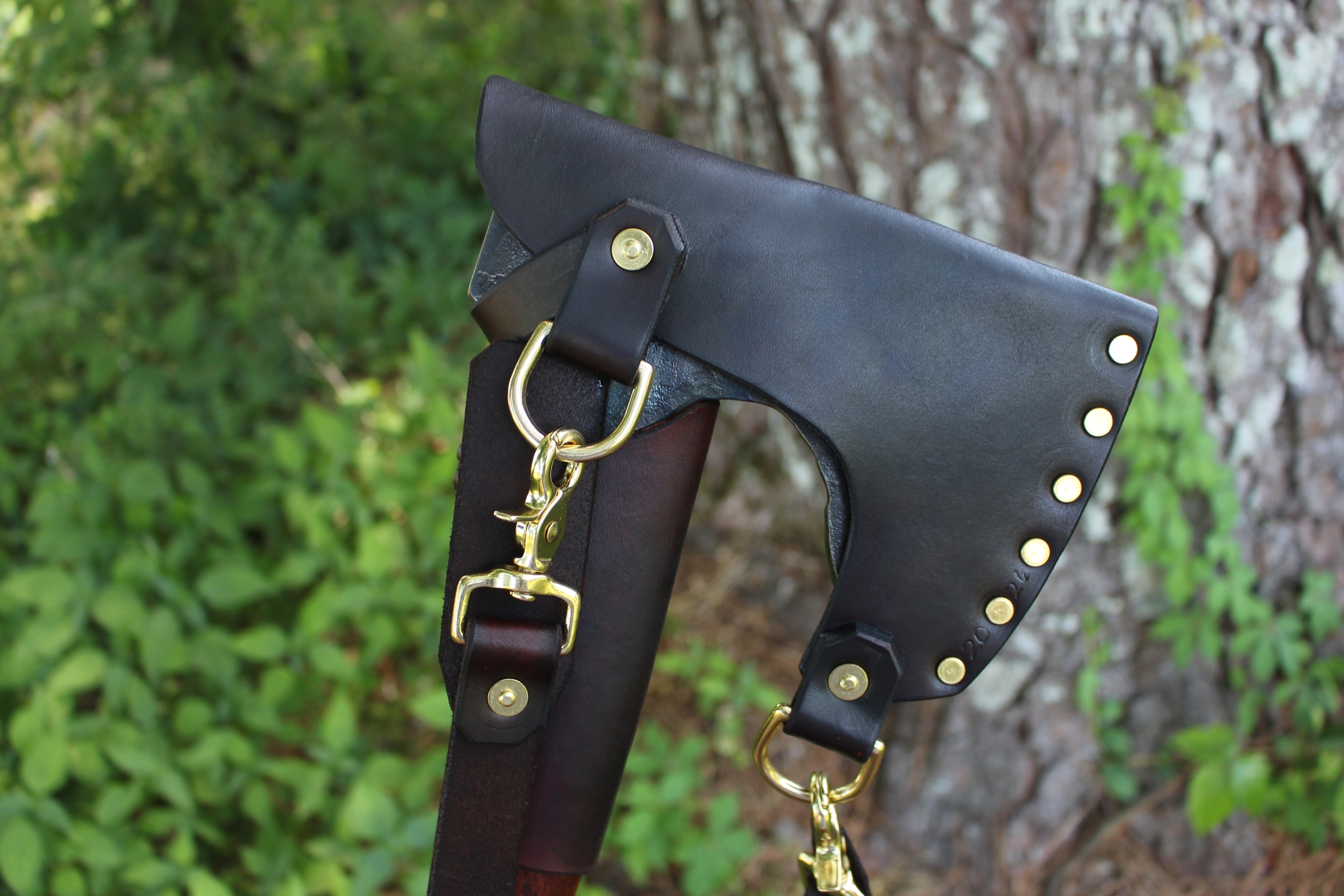 handmade, usa made, usa made axe, hatchet, chopping, wood chopping, outdoor, outdoorsman, survival, backwoodsman, hickory, axe made in amera, axes made in the usa, ike bullington, wolf valley forge, valley forge, pack axe, back packing, camping, trail axe, hunting axe, trappers axe, camp axe, bush axe, belt axe, pack axe, leather shoulder rig, chopping axe, leather axe carrier, shoulder sling for axe, Carpenter's Axe, New Wolf Valley Forge Axe Release, WVF