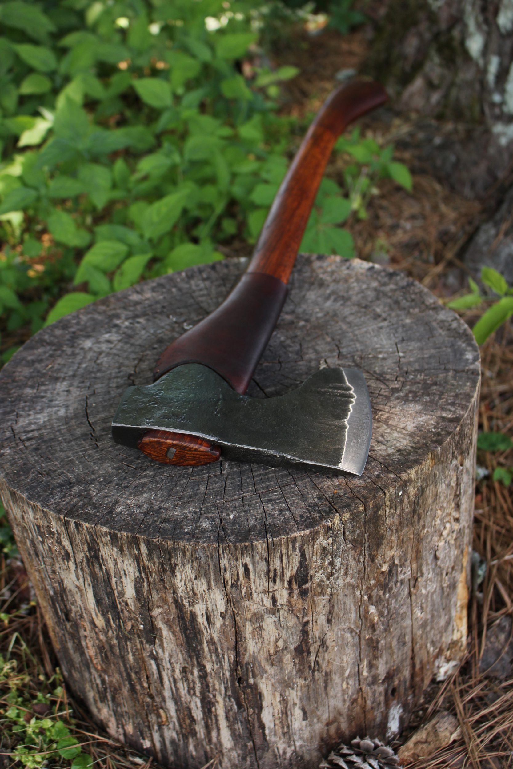 handmade, usa made, usa made axe, hatchet, chopping, wood chopping, outdoor, outdoorsman, survival, backwoodsman, hickory, axe made in amera, axes made in the usa, ike bullington, wolf valley forge, valley forge, pack axe, back packing, camping, trail axe, hunting axe, trappers axe, camp axe, bush axe, belt axe, pack axe, leather shoulder rig, chopping axe, leather axe carrier, shoulder sling for axe, Carpenter's Axe, New Wolf Valley Forge Axe Release, WVF