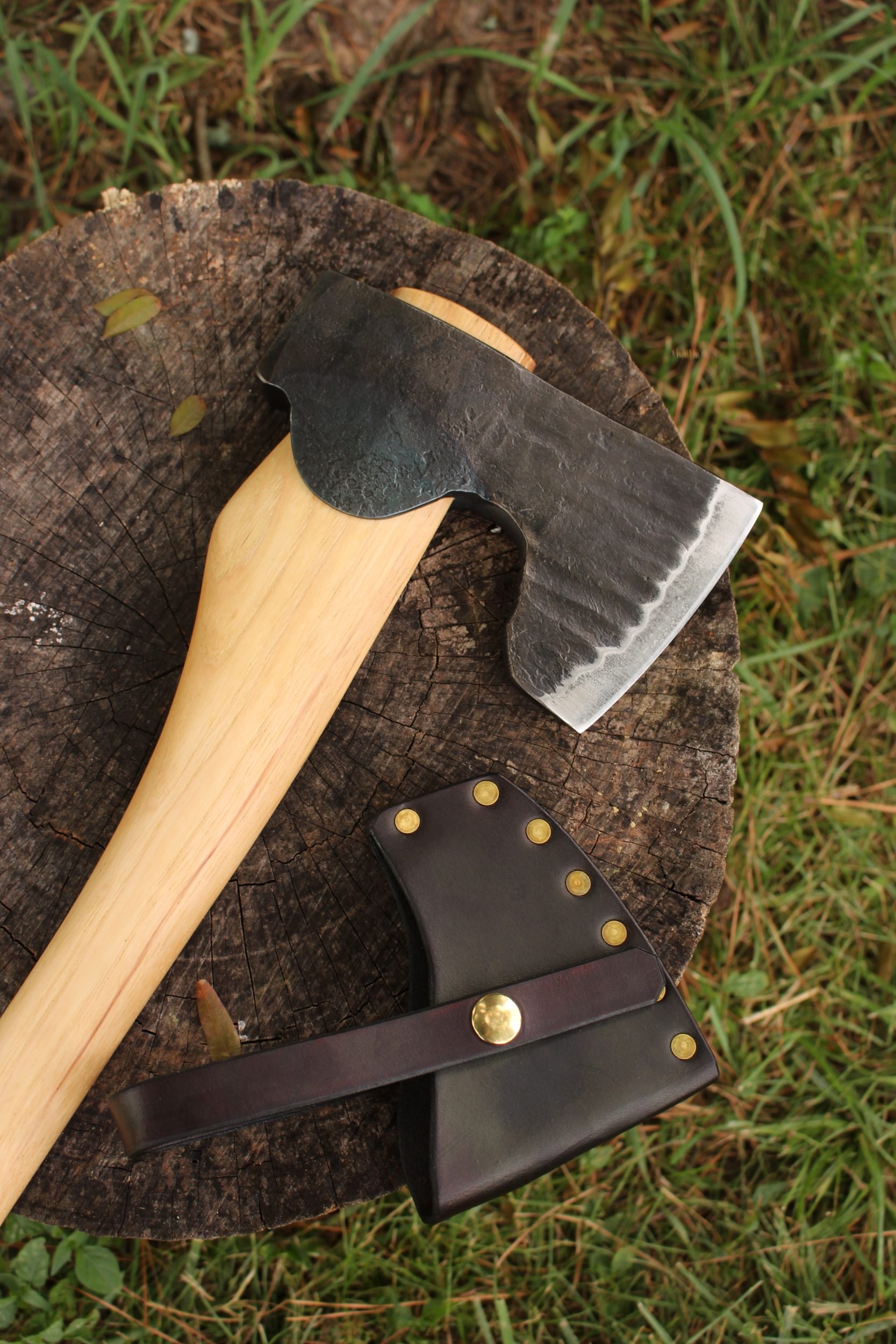 handmade, usa made, usa made axe, hatchet, chopping, wood chopping, outdoor, outdoorsman, survival, backwoodsman, hickory, axe made in america, axes made in the usa, ike bullington, wolf valley forge, valley forge, pack axe, back packing, camping, trail axe, hunting axe, trappers axe, camp axe, bush axe, belt axe, pack axe, leather shoulder rig, chopping axe, leather axe carrier, shoulder sling for axe, carpenter's axe, Wolf Valley Forge, Wolf Valley Forge axe release, Axe Wax, haversack, go back, man purse, man bag, canvas bag, reenactor, reenacting, Trekker Axe, Axe Life