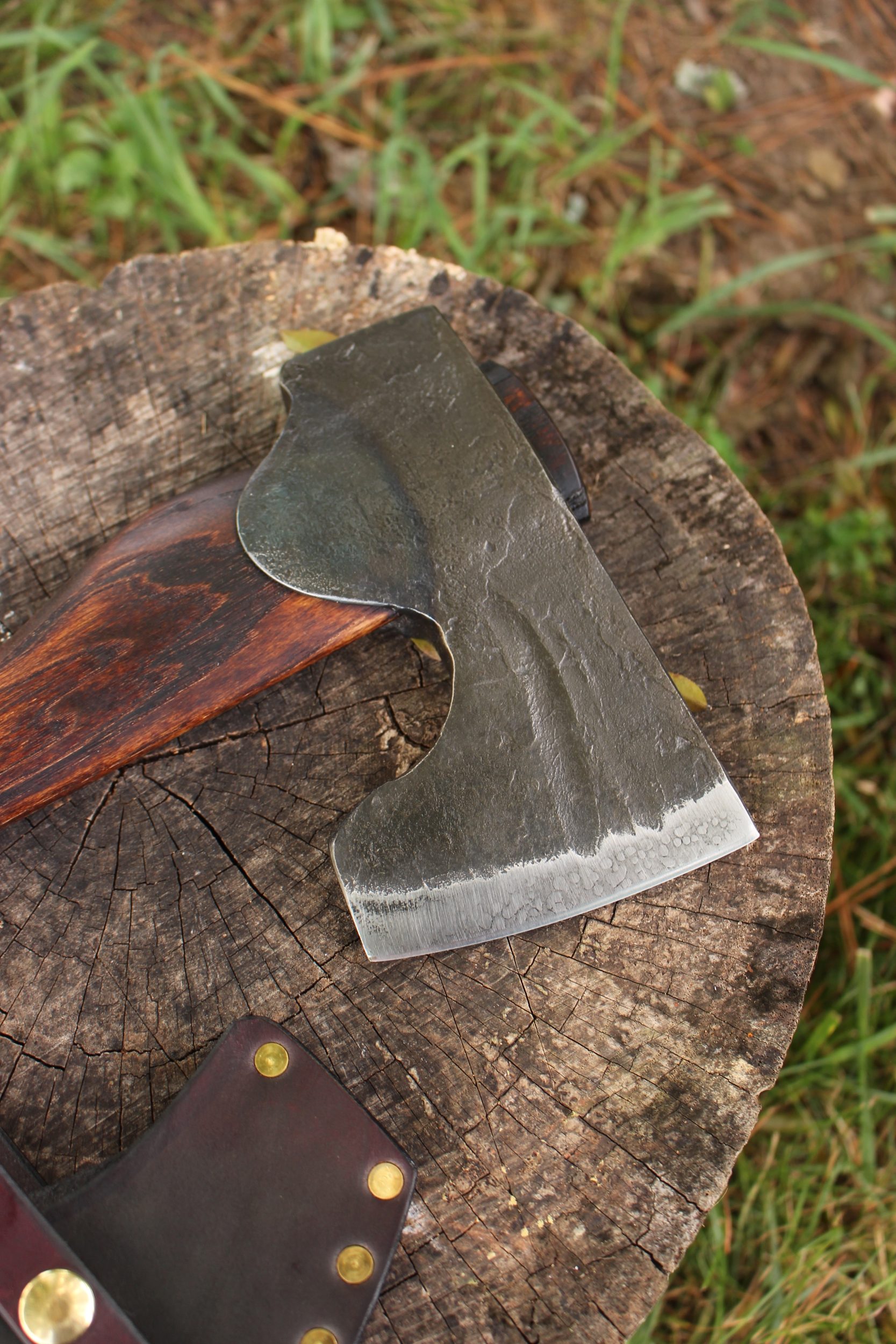 handmade, usa made, usa made axe, hatchet, chopping, wood chopping, outdoor, outdoorsman, survival, backwoodsman, hickory, axe made in amera, axes made in the usa, ike bullington, wolf valley forge, valley forge, pack axe, back packing, camping, trail axe, hunting axe, trappers axe, camp axe, bush axe, belt axe, pack axe, leather shoulder rig, chopping axe, leather axe carrier, shoulder sling for axe, Carpenter's Axe, New Wolf Valley Forge Axe Release, WVF