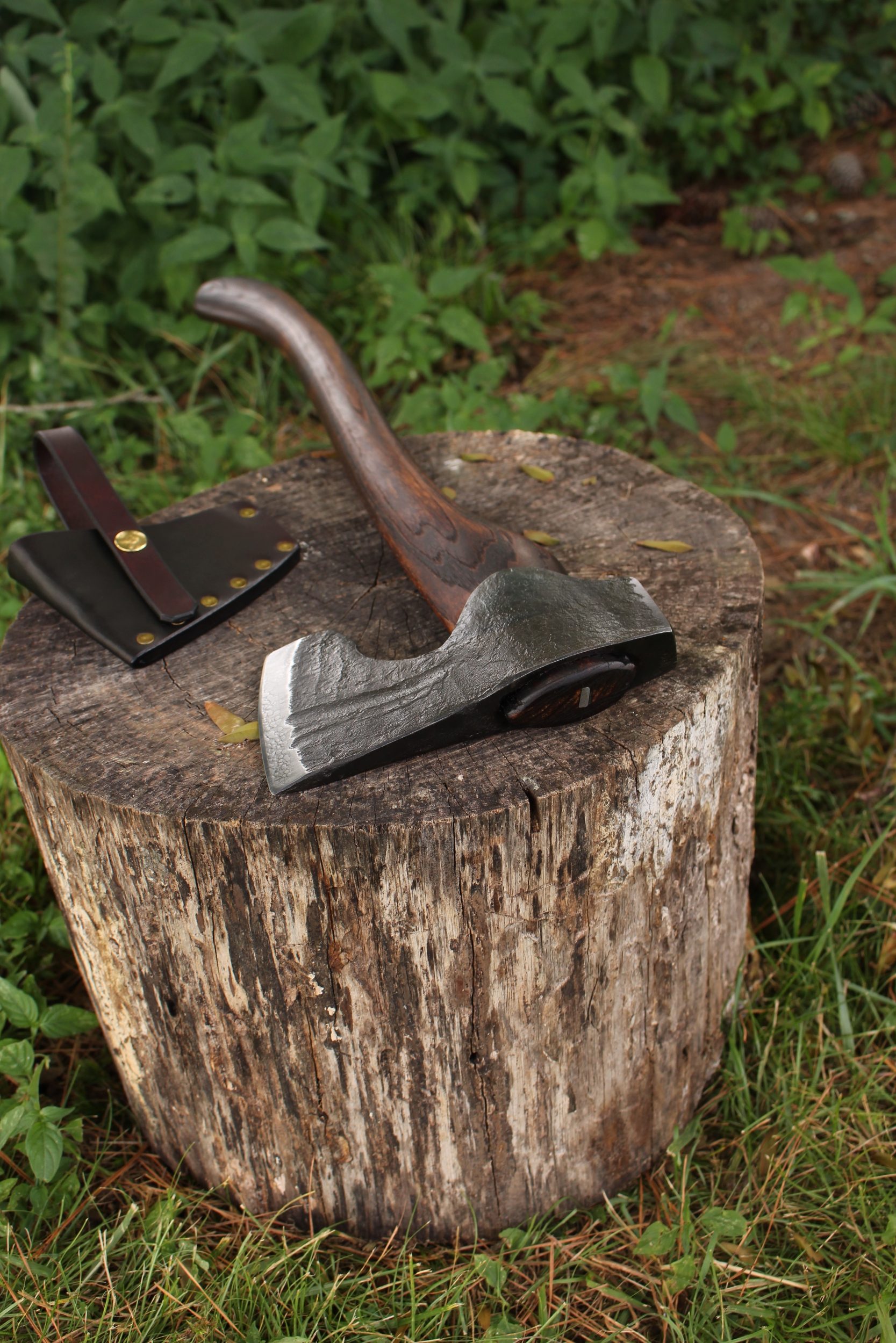 handmade, usa made, usa made axe, hatchet, chopping, wood chopping, outdoor, outdoorsman, survival, backwoodsman, hickory, axe made in amera, axes made in the usa, ike bullington, wolf valley forge, valley forge, pack axe, back packing, camping, trail axe, hunting axe, trappers axe, camp axe, bush axe, belt axe, pack axe, leather shoulder rig, chopping axe, leather axe carrier, shoulder sling for axe, Carpenter's Axe, New Wolf Valley Forge Axe Release, WVF
