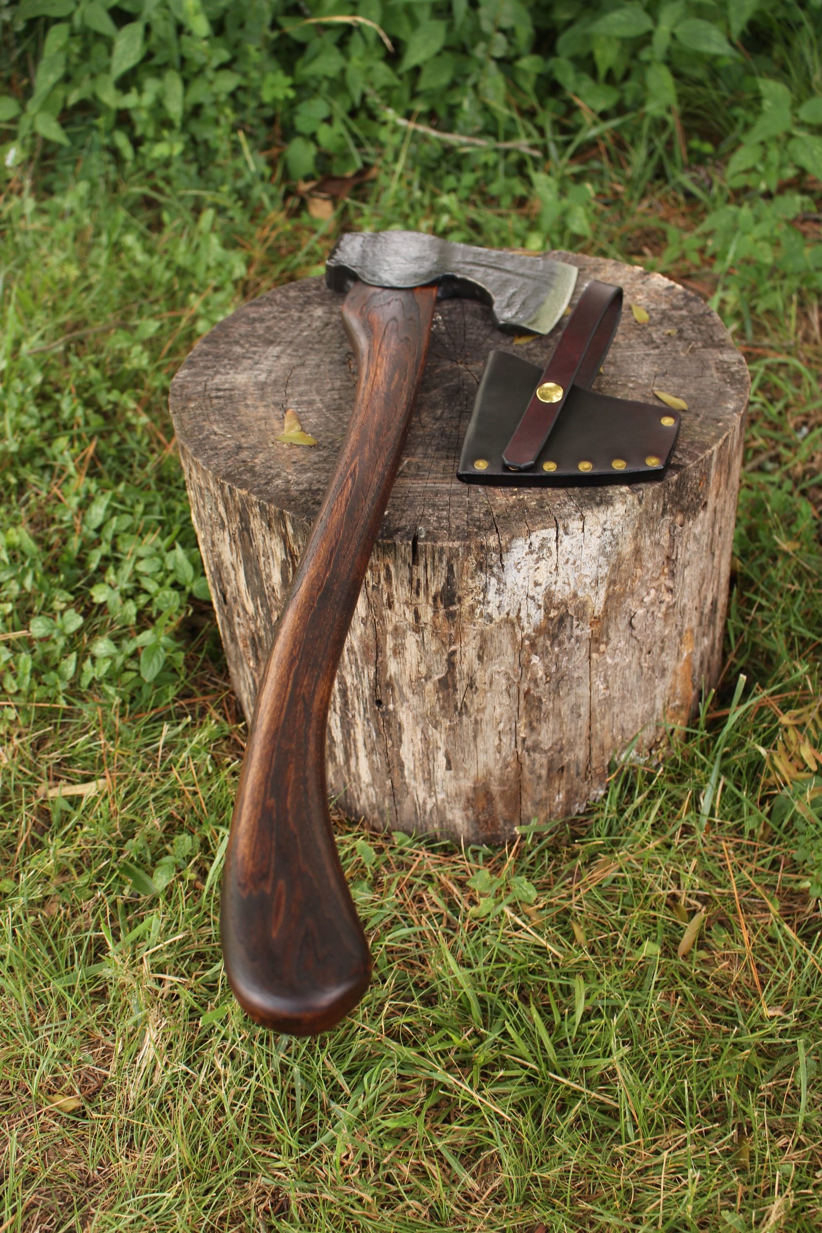 handmade, usa made, usa made axe, hatchet, chopping, wood chopping, outdoor, outdoorsman, survival, backwoodsman, hickory, axe made in amera, axes made in the usa, ike bullington, wolf valley forge, valley forge, pack axe, back packing, camping, trail axe, hunting axe, trappers axe, camp axe, bush axe, belt axe, pack axe, leather shoulder rig, chopping axe, leather axe carrier, shoulder sling for axe, Carpenter's Axe, New Wolf Valley Forge Axe Release, WVF